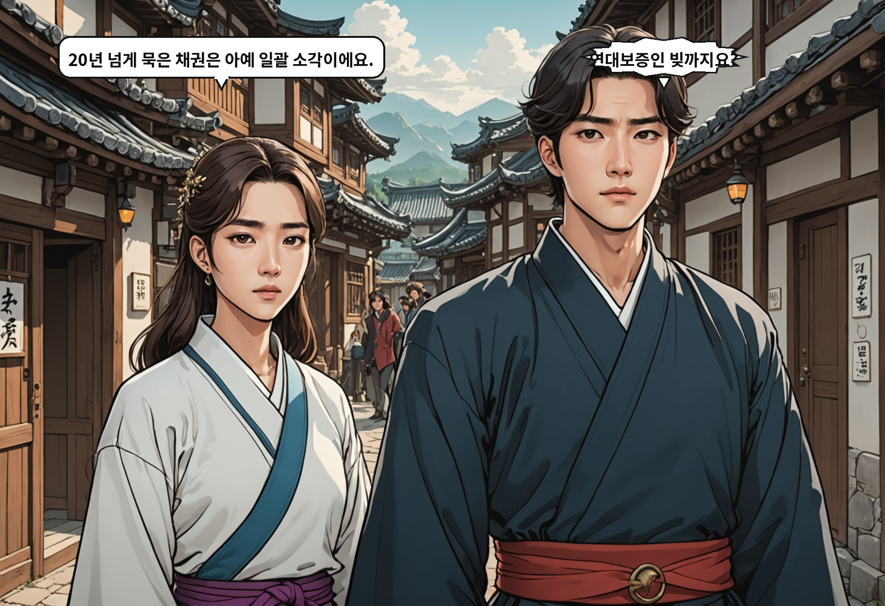 B: 20년 넘게 묵은 채권은 아예 일괄 소각이에요. A: 연대보증인 빚까지요?