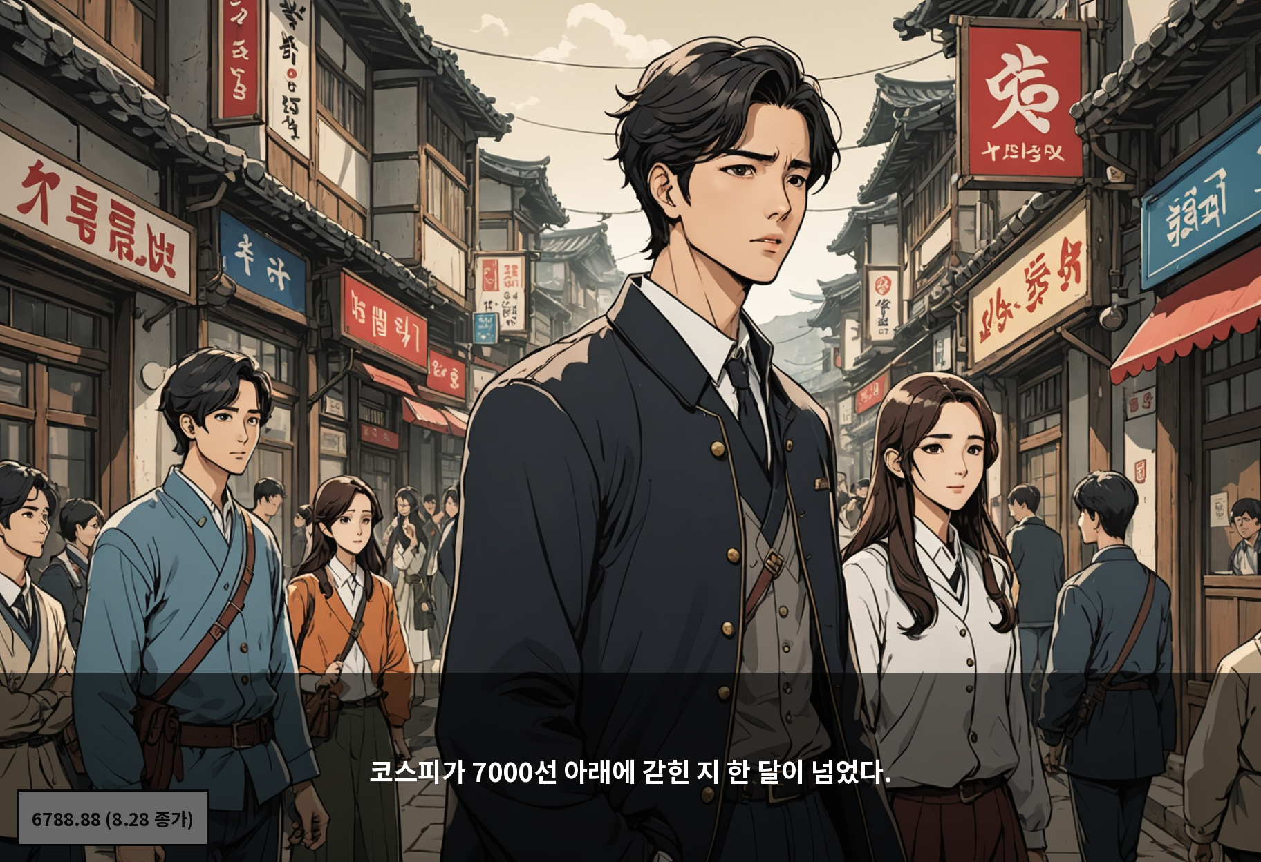 코스피가 7000선 아래에 갇힌 지 한 달이 넘었다.