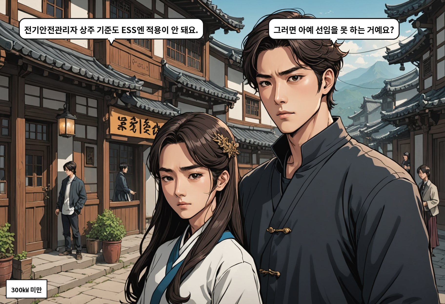 B: 전기안전관리자 상주 기준도 ESS엔 적용이 안 돼요. A: 그러면 아예 선임을 못 하는 거예요?