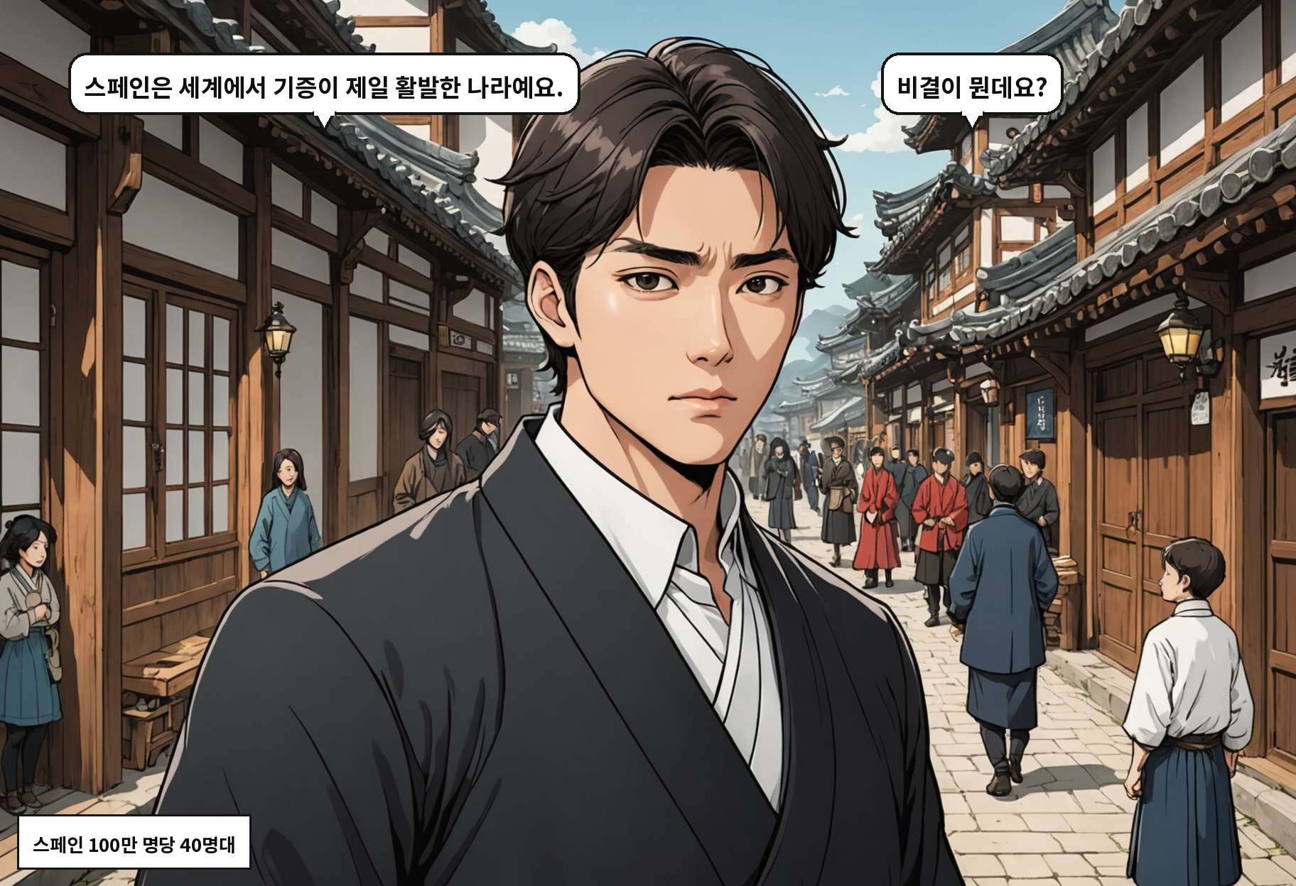B: 스페인은 세계에서 기증이 제일 활발한 나라예요. A: 비결이 뭔데요?