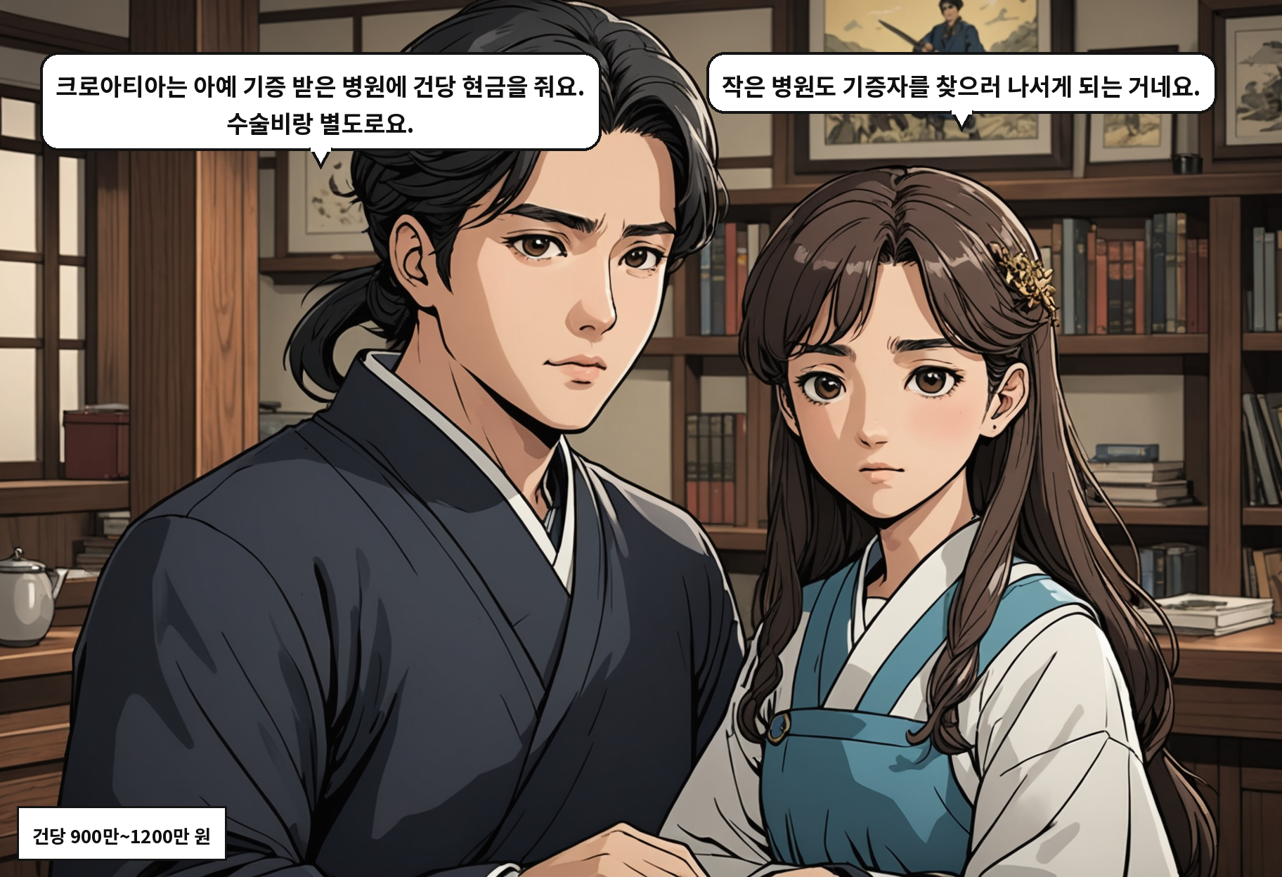 B: 크로아티아는 아예 기증 받은 병원에 건당 현금을 줘요. 수술비랑 별도로요. A: 작은 병원도 기증자를 찾으러 나서게 되는 거네요.
