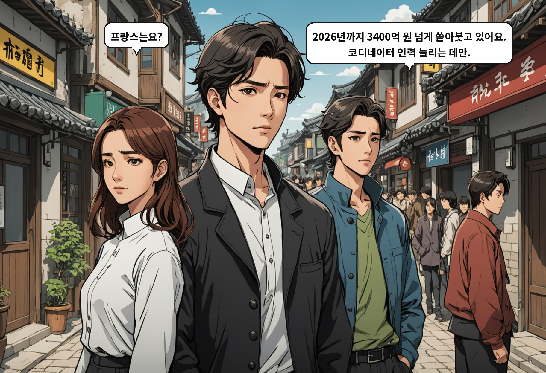 A: 프랑스는요? B: 2026년까지 3400억 원 넘게 쏟아붓고 있어요. 코디네이터 인력 늘리는 데만.