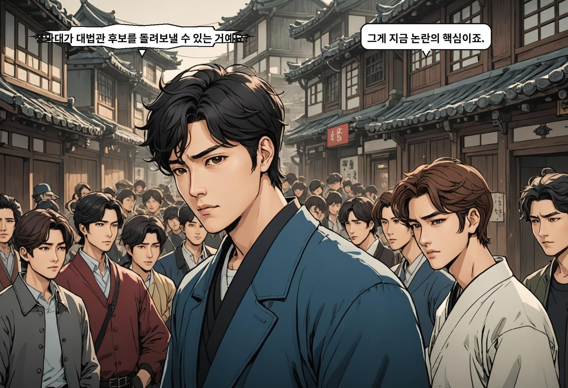 A: 청와대가 대법관 후보를 돌려보낼 수 있는 거예요? B: 그게 지금 논란의 핵심이죠.