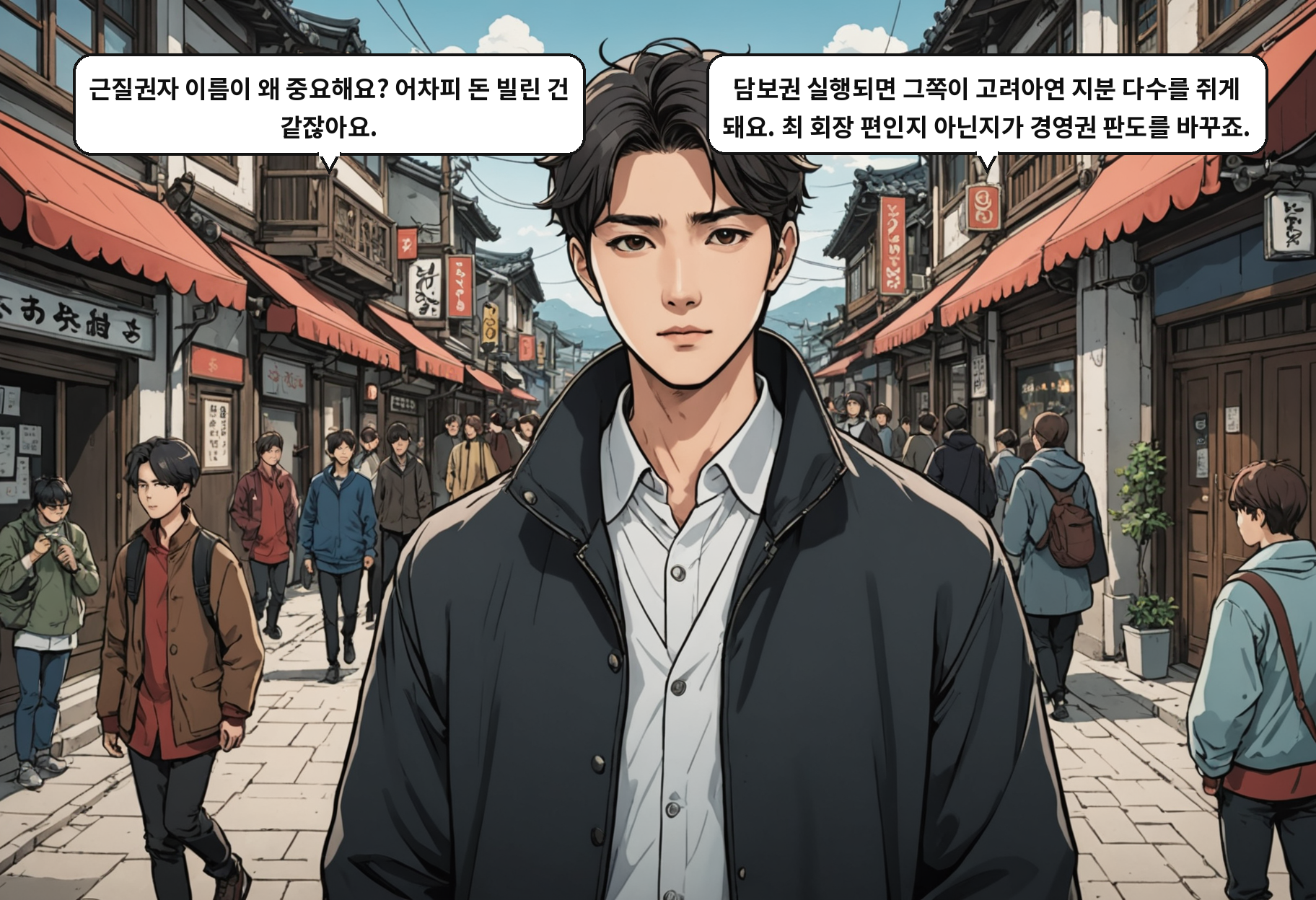 A: 근질권자 이름이 왜 중요해요? 어차피 돈 빌린 건 같잖아요. B: 담보권 실행되면 그쪽이 고려아연 지분 다수를 쥐게 돼요. 최 회장 편인지 아닌지가 경영권 판도를 바꾸죠.