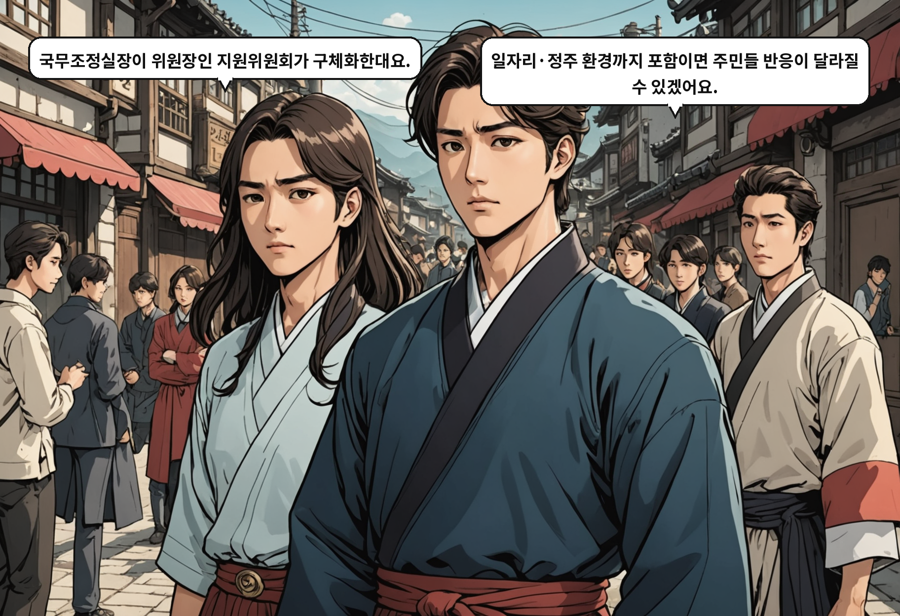 A: 국무조정실장이 위원장인 지원위원회가 구체화한대요. B: 일자리·정주 환경까지 포함이면 주민들 반응이 달라질 수 있겠어요.