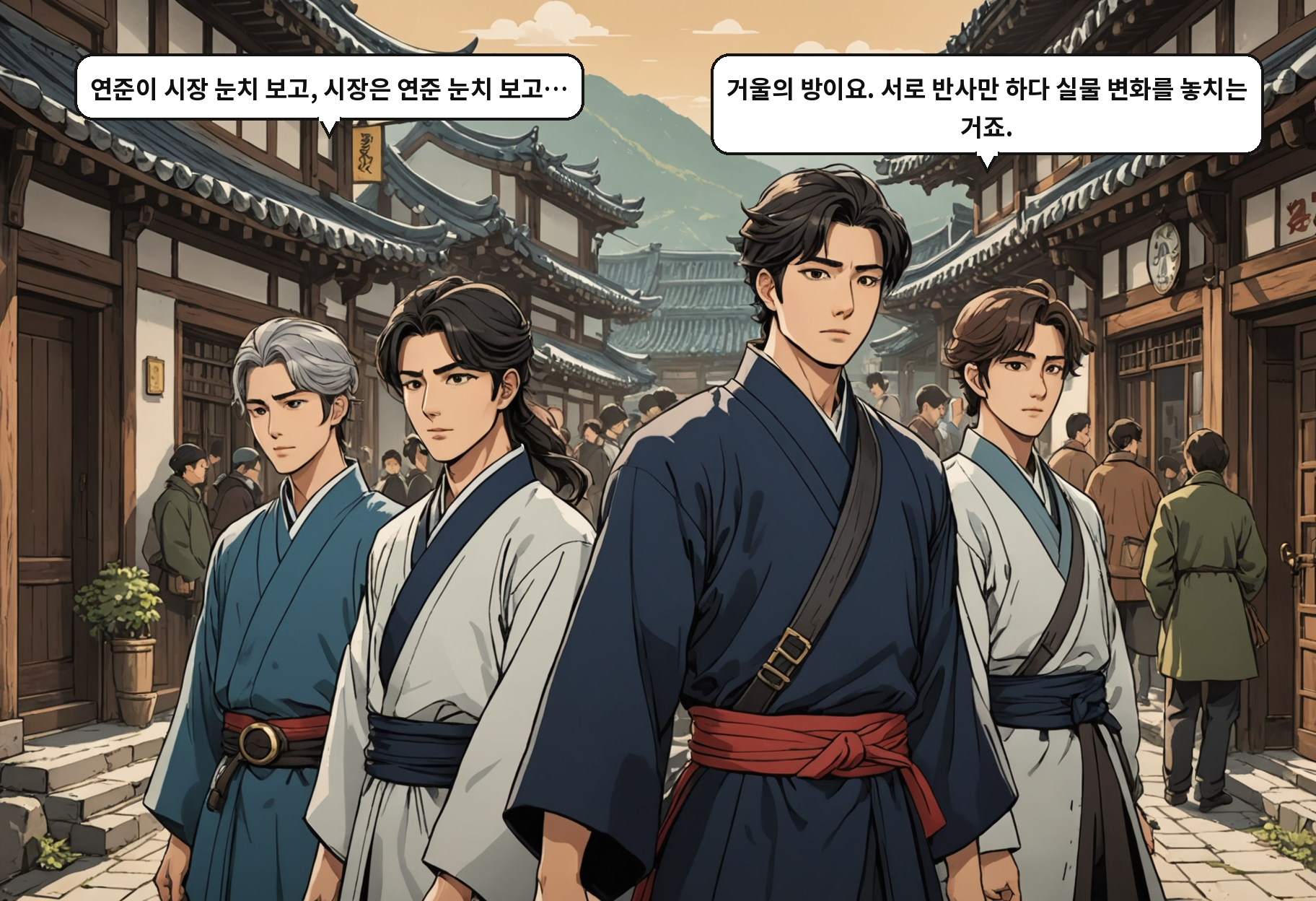 A: 연준이 시장 눈치 보고, 시장은 연준 눈치 보고… B: 거울의 방이요. 서로 반사만 하다 실물 변화를 놓치는 거죠.