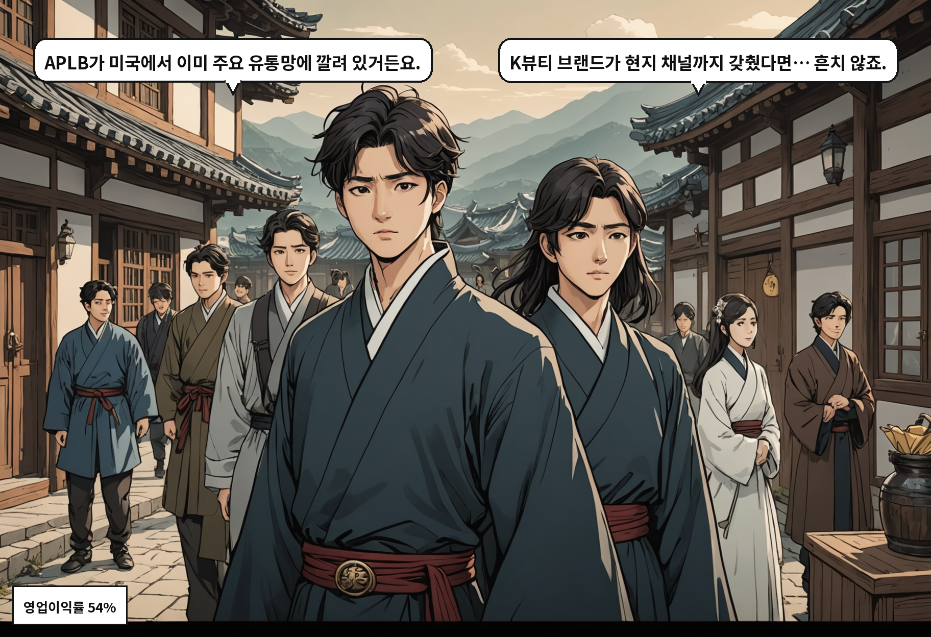A: APLB가 미국에서 이미 주요 유통망에 깔려 있거든요. B: K뷰티 브랜드가 현지 채널까지 갖췄다면… 흔치 않죠.