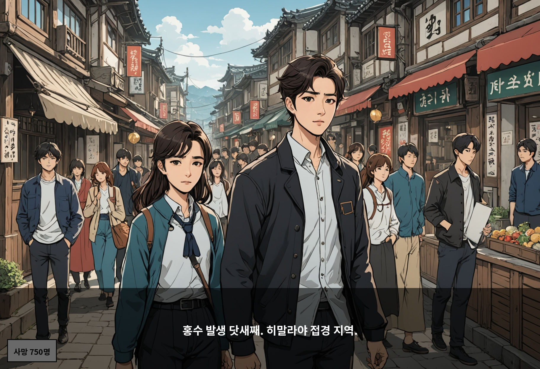 홍수 발생 닷새째. 히말라야 접경 지역.