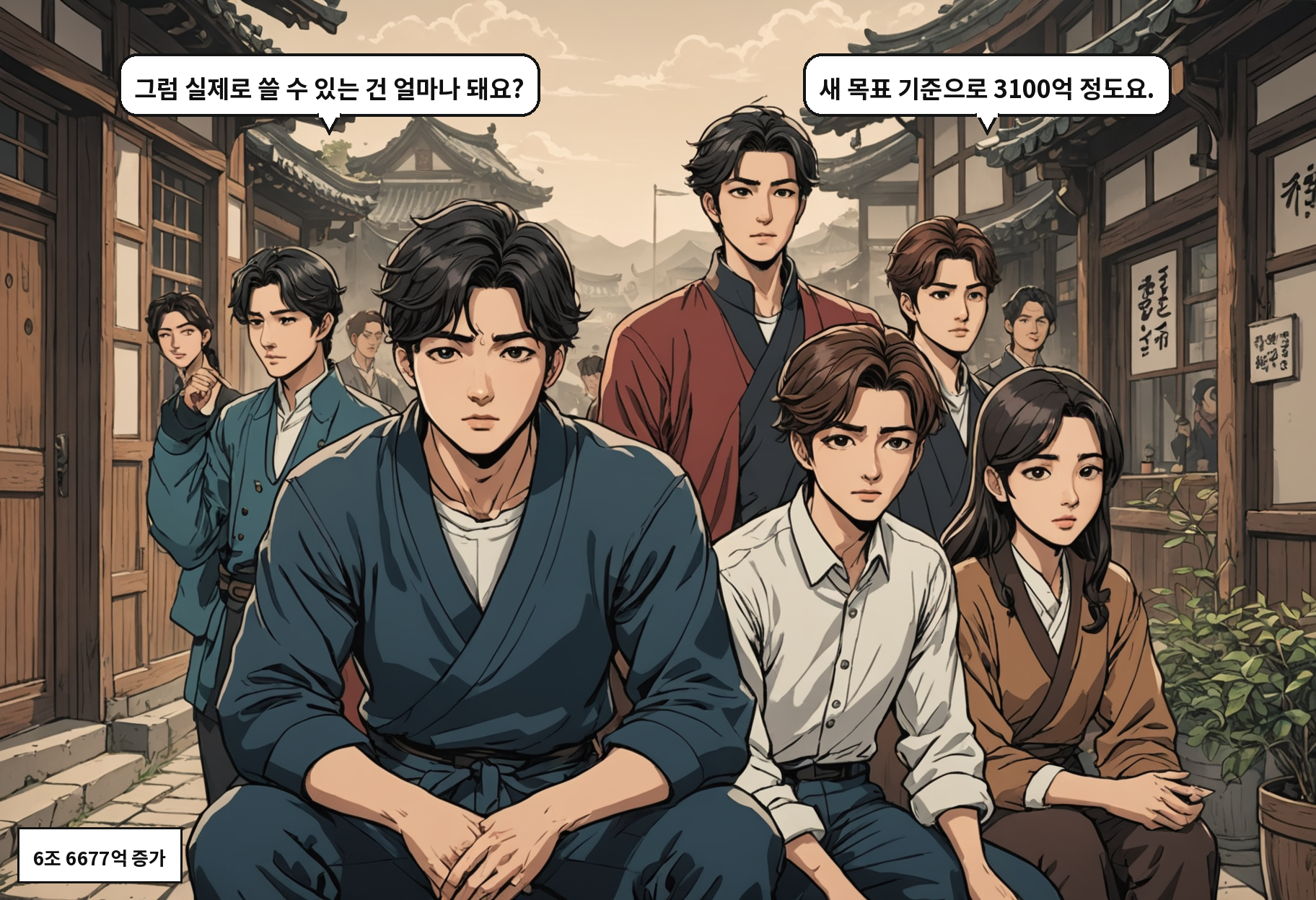 A: 그럼 실제로 쓸 수 있는 건 얼마나 돼요? B: 새 목표 기준으로 3100억 정도요.