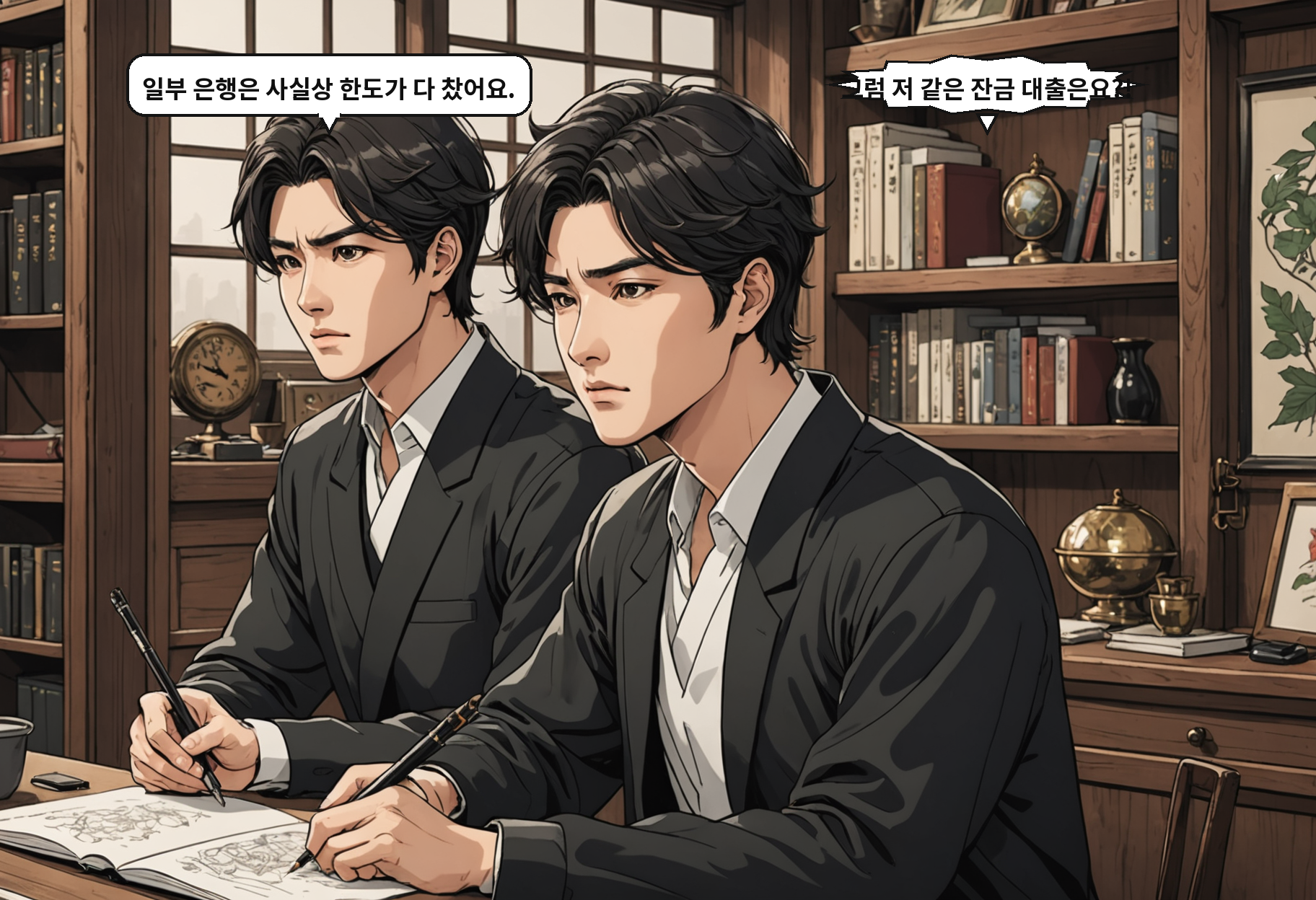 B: 일부 은행은 사실상 한도가 다 찼어요. A: 그럼 저 같은 잔금 대출은요?!
