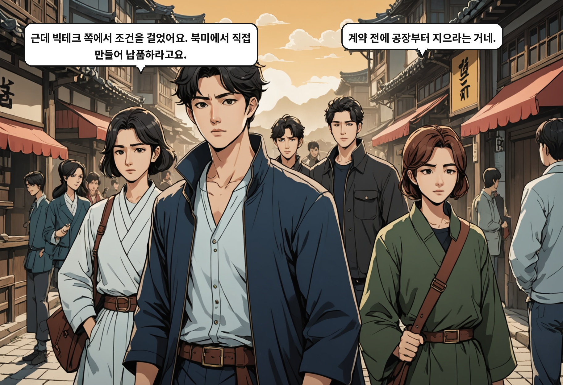 A: 근데 빅테크 쪽에서 조건을 걸었어요. 북미에서 직접 만들어 납품하라고요. B: 계약 전에 공장부터 지으라는 거네.