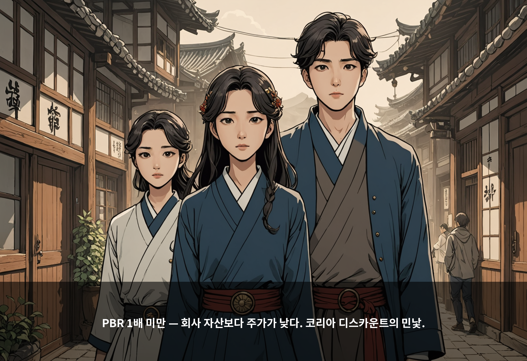 PBR 1배 미만 — 회사 자산보다 주가가 낮다. 코리아 디스카운트의 민낯.