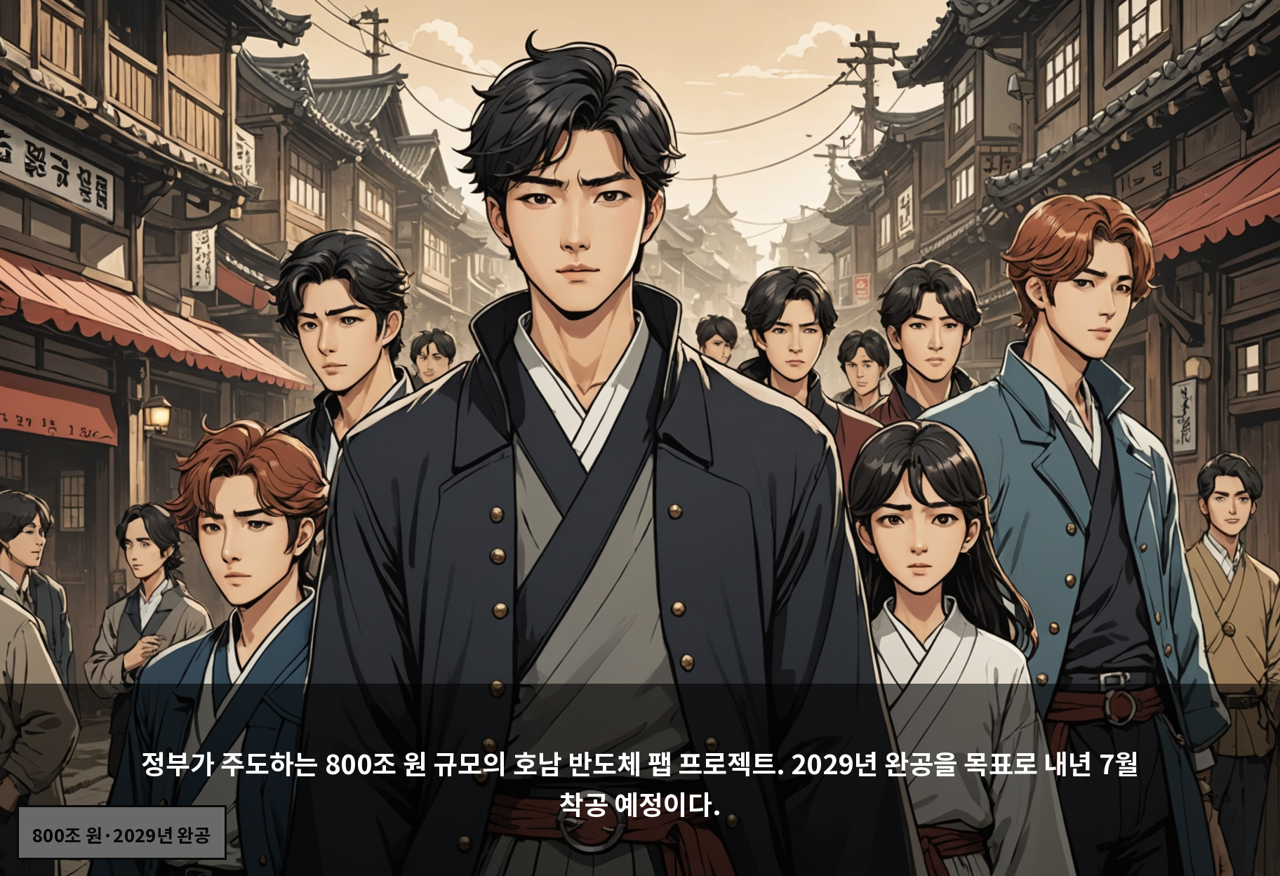 정부가 주도하는 800조 원 규모의 호남 반도체 팹 프로젝트. 2029년 완공을 목표로 내년 7월 착공 예정이다.