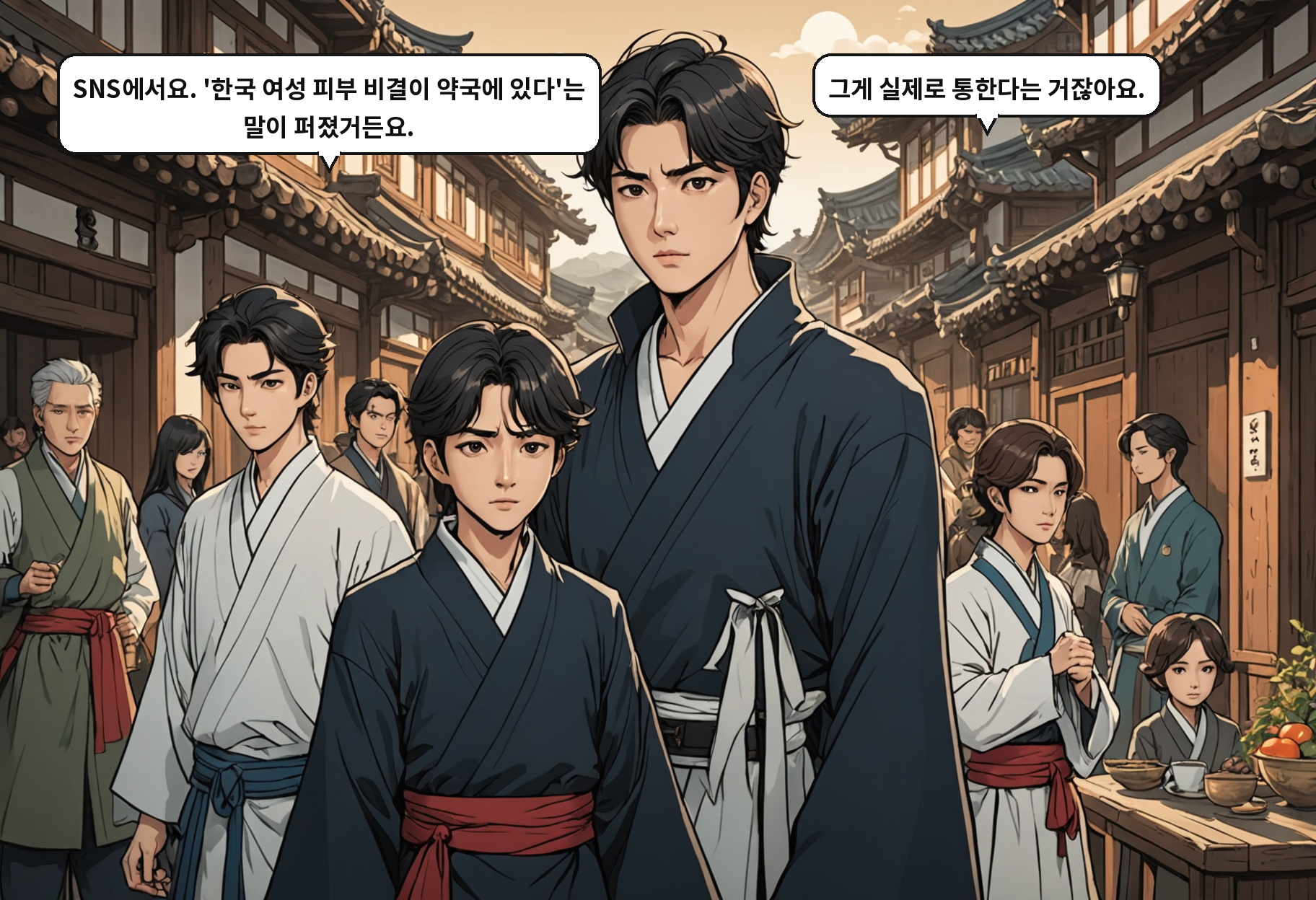 B: SNS에서요. '한국 여성 피부 비결이 약국에 있다'는 말이 퍼졌거든요. A: 그게 실제로 통한다는 거잖아요.