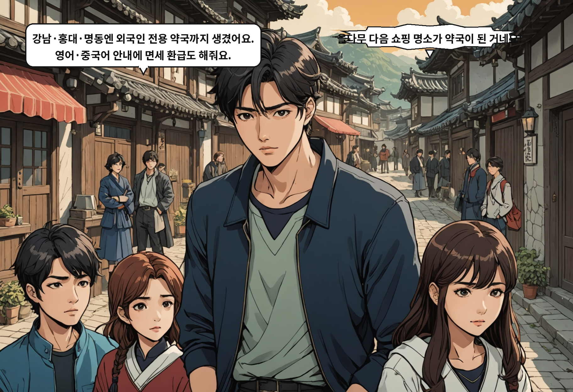 B: 강남·홍대·명동엔 외국인 전용 약국까지 생겼어요. 영어·중국어 안내에 면세 환급도 해줘요. A: 올다무 다음 쇼핑 명소가 약국이 된 거네요!