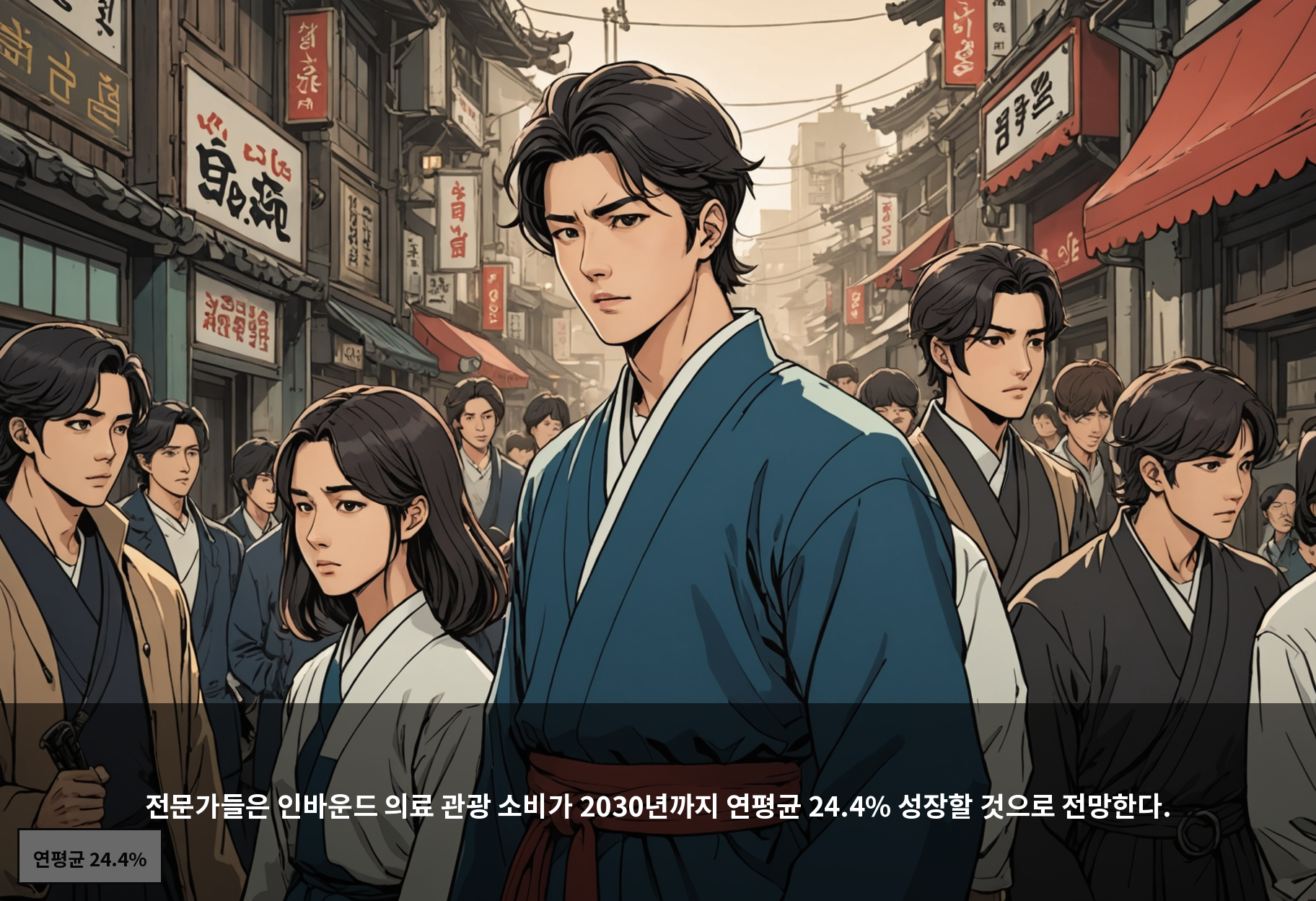 전문가들은 인바운드 의료 관광 소비가 2030년까지 연평균 24.4% 성장할 것으로 전망한다.