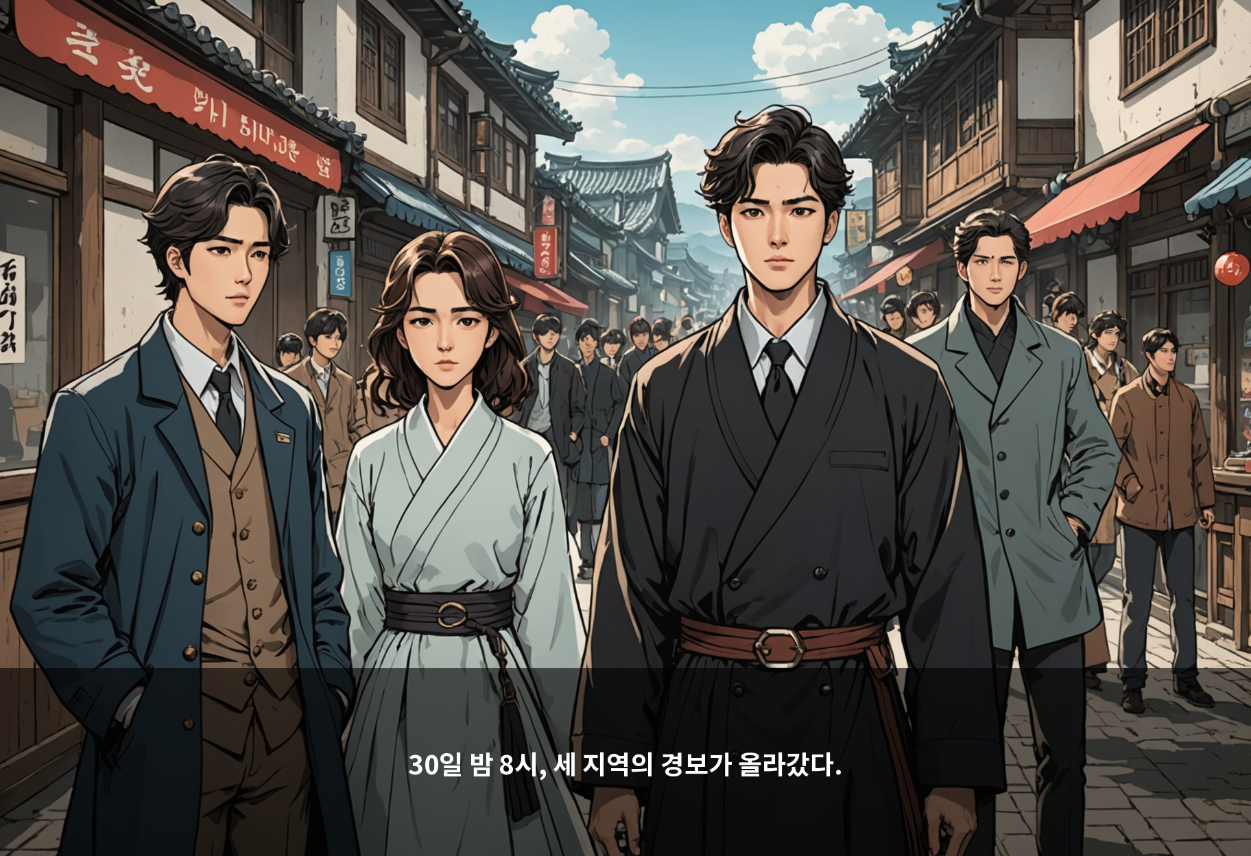 30일 밤 8시, 세 지역의 경보가 올라갔다.