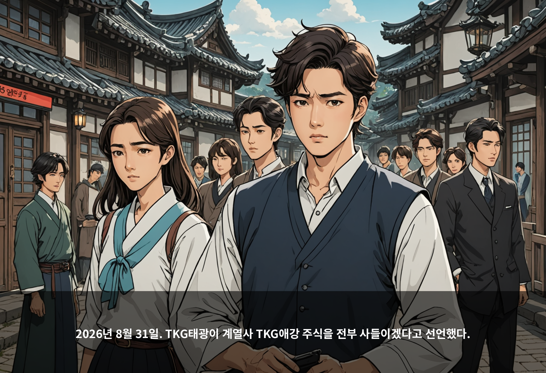 2026년 8월 31일. TKG태광이 계열사 TKG애강 주식을 전부 사들이겠다고 선언했다.