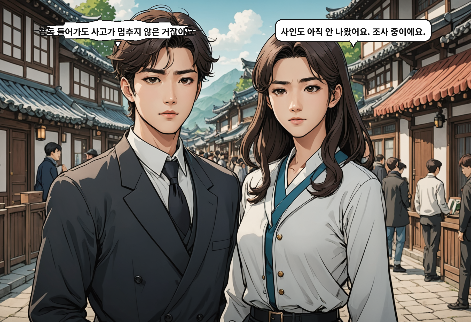 B: 감독 들어가도 사고가 멈추지 않은 거잖아요. A: 사인도 아직 안 나왔어요. 조사 중이에요.