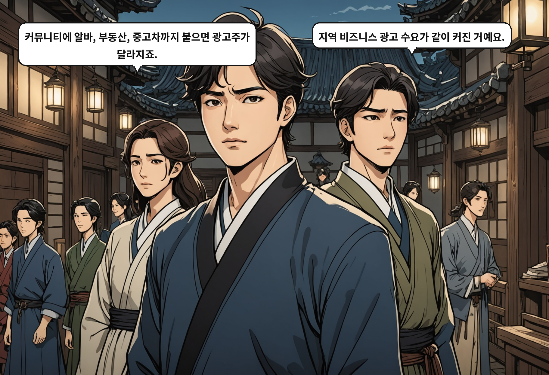 A: 커뮤니티에 알바, 부동산, 중고차까지 붙으면 광고주가 달라지죠. B: 지역 비즈니스 광고 수요가 같이 커진 거예요.