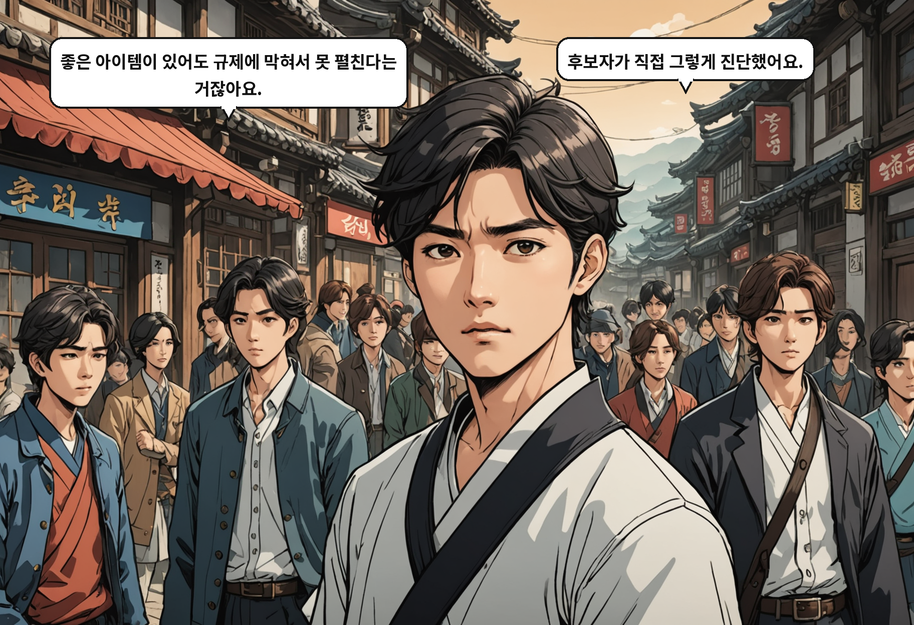 A: 좋은 아이템이 있어도 규제에 막혀서 못 펼친다는 거잖아요. B: 후보자가 직접 그렇게 진단했어요.