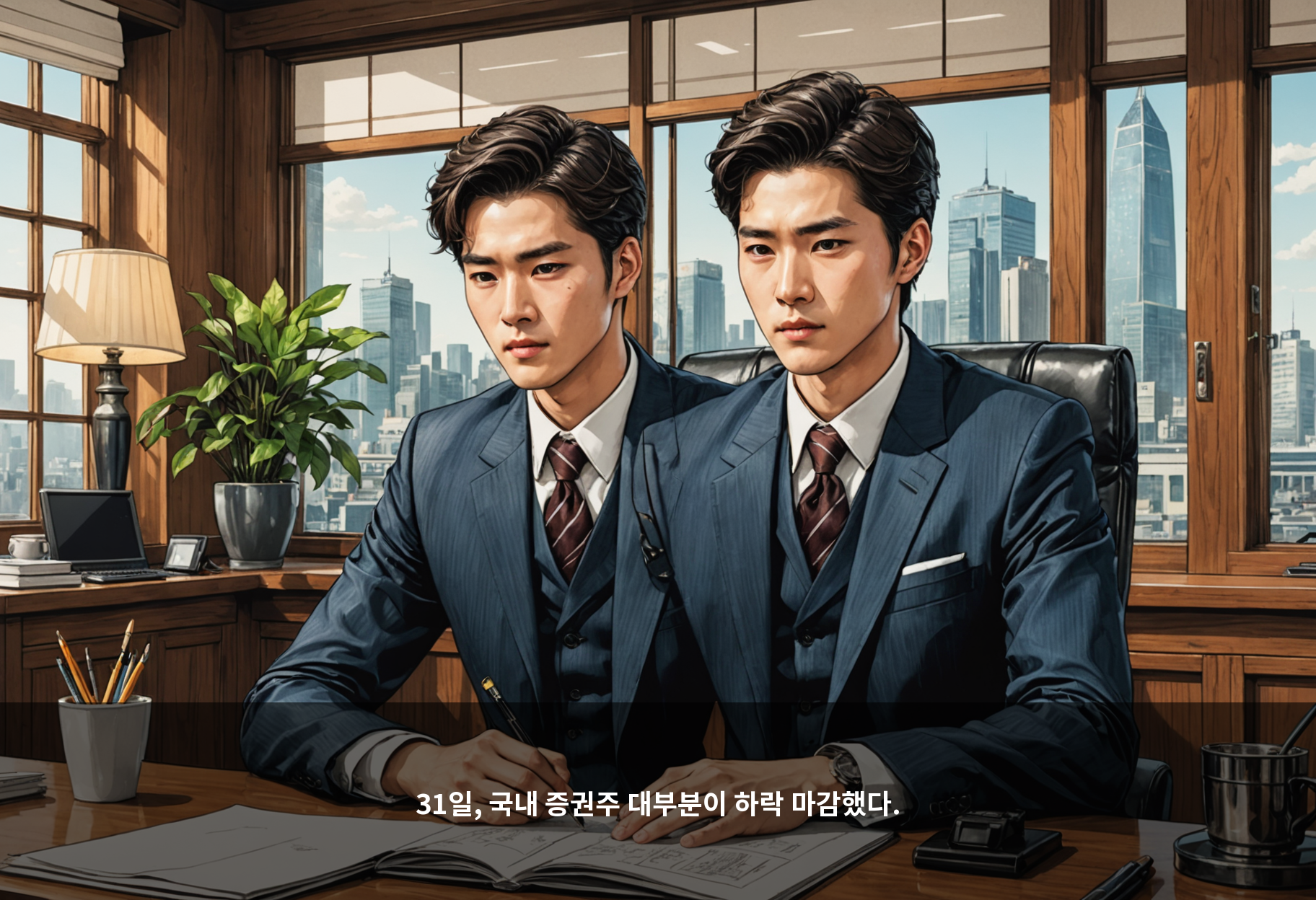 31일, 국내 증권주 대부분이 하락 마감했다.