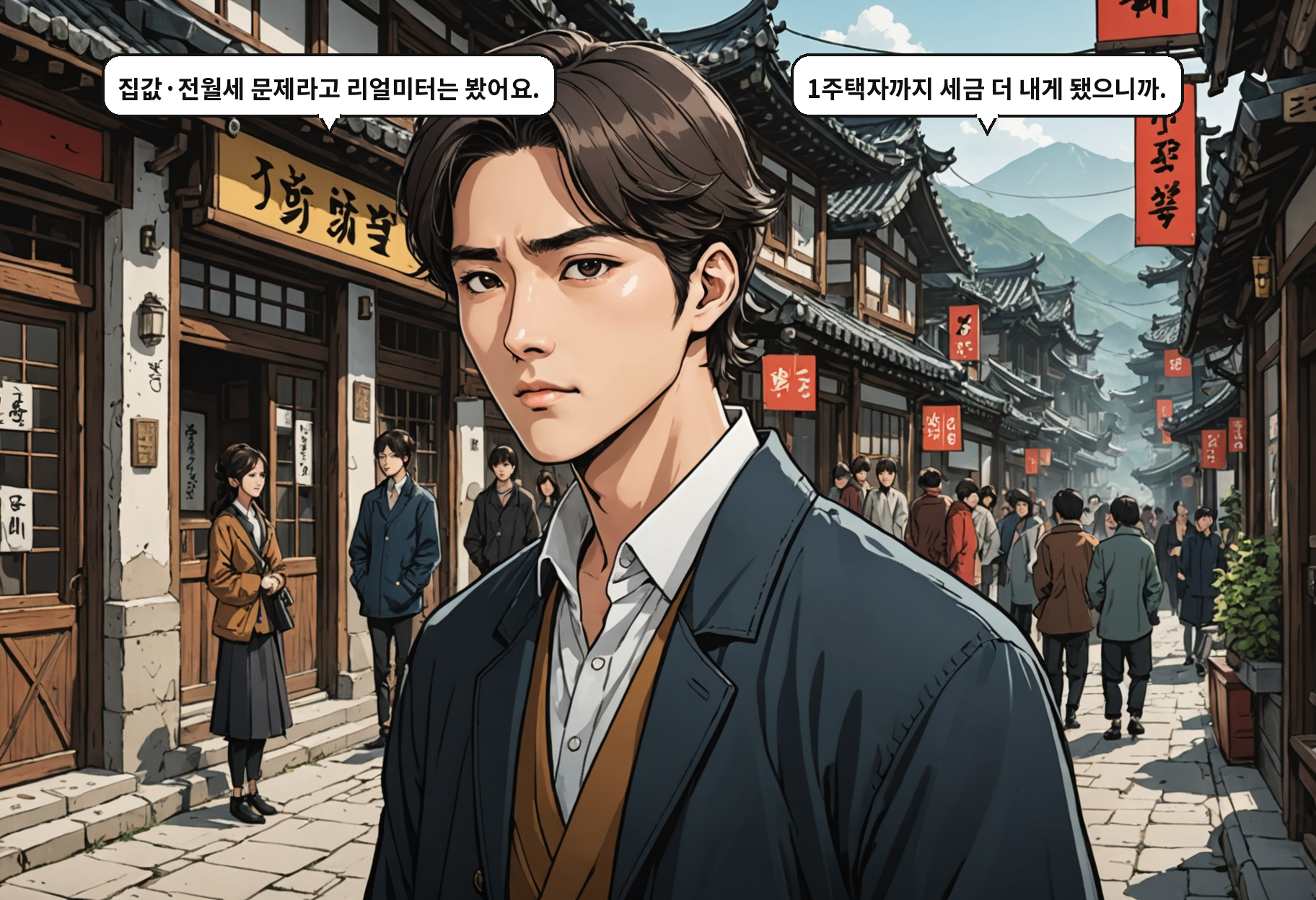 A: 집값·전월세 문제라고 리얼미터는 봤어요. B: 1주택자까지 세금 더 내게 됐으니까.
