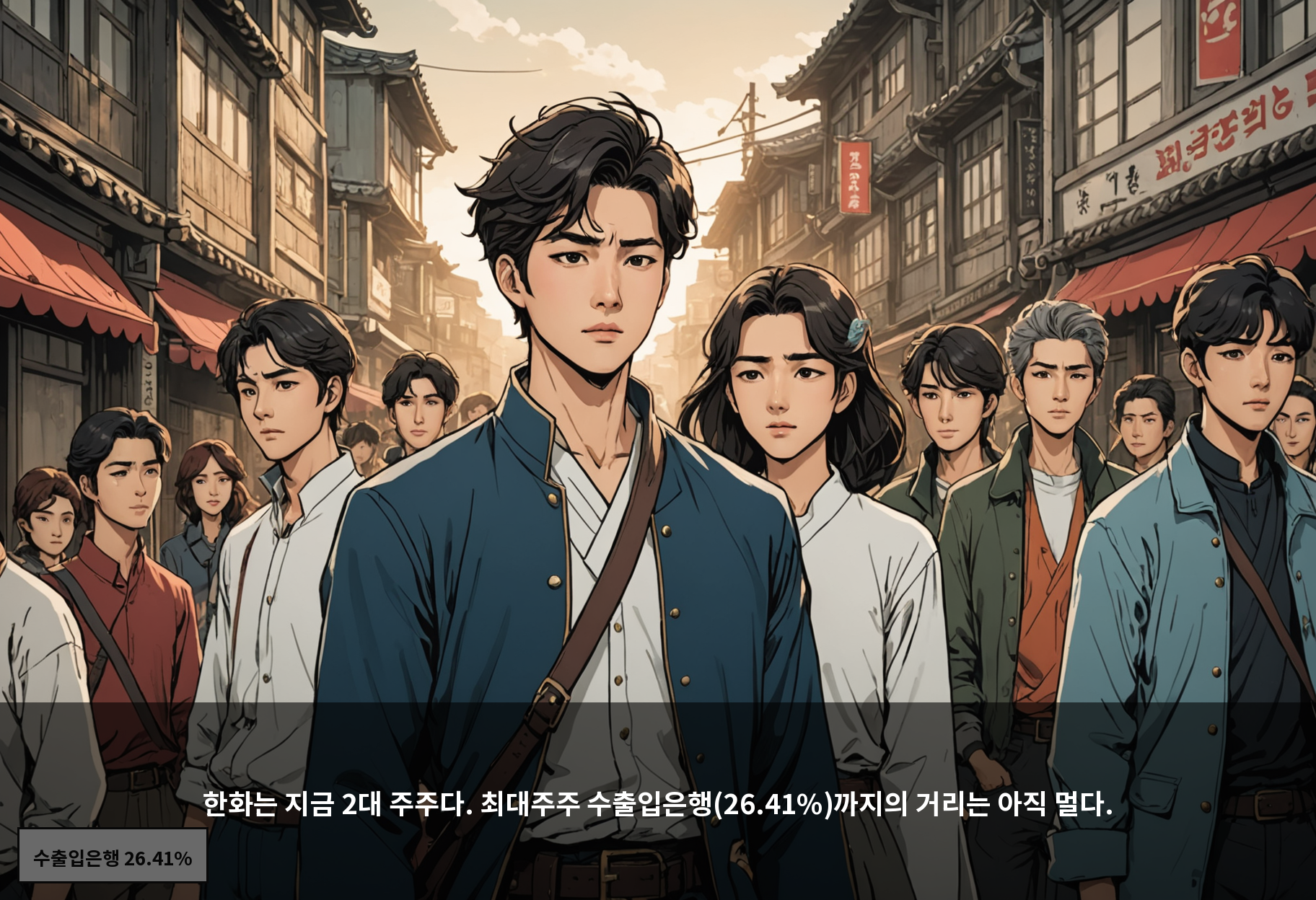 한화는 지금 2대 주주다. 최대주주 수출입은행(26.41%)까지의 거리는 아직 멀다.