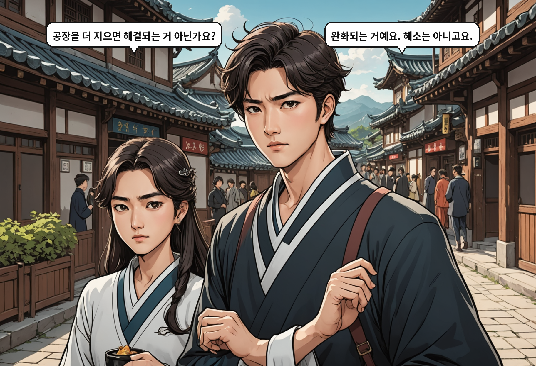 A: 공장을 더 지으면 해결되는 거 아닌가요? B: 완화되는 거예요. 해소는 아니고요.