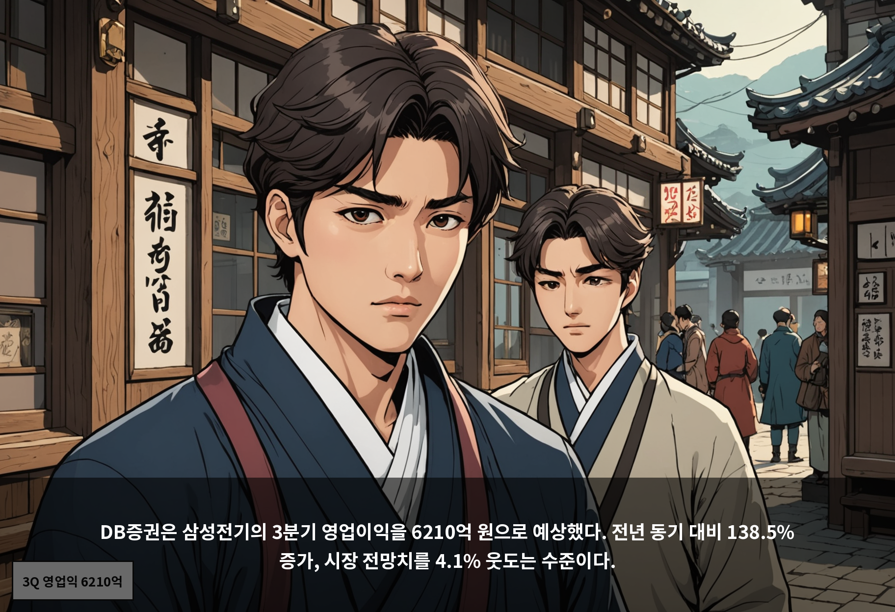 DB증권은 삼성전기의 3분기 영업이익을 6210억 원으로 예상했다. 전년 동기 대비 138.5% 증가, 시장 전망치를 4.1% 웃도는 수준이다.