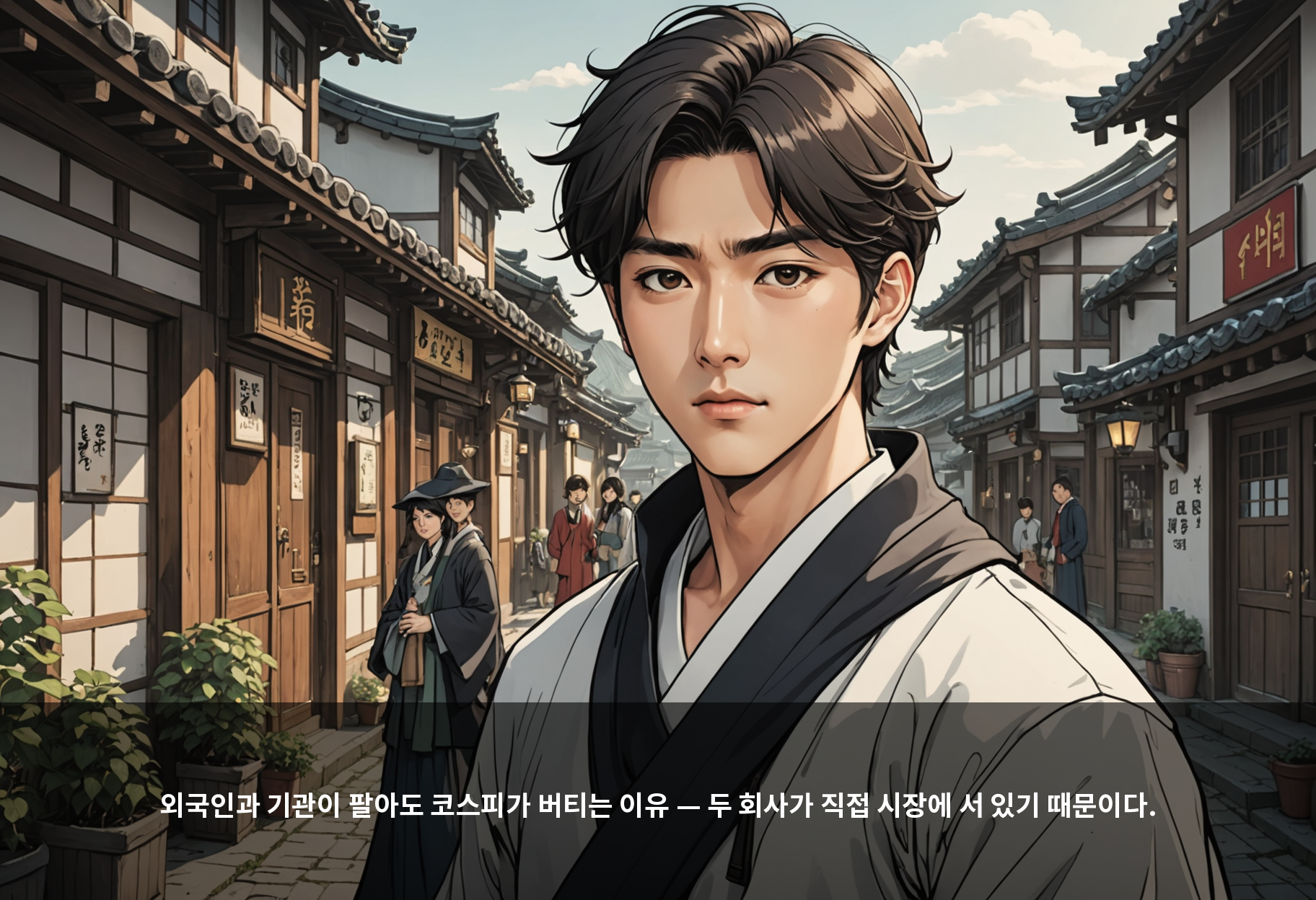 외국인과 기관이 팔아도 코스피가 버티는 이유 — 두 회사가 직접 시장에 서 있기 때문이다.