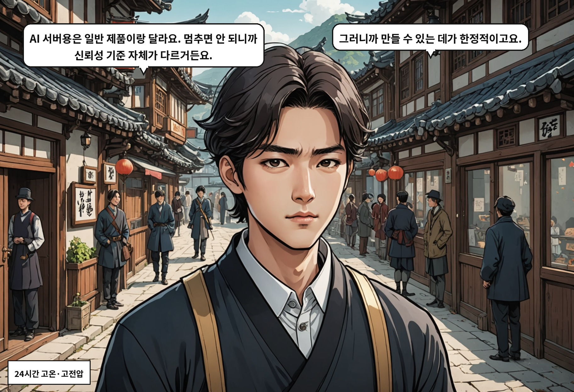 A: AI 서버용은 일반 제품이랑 달라요. 멈추면 안 되니까 신뢰성 기준 자체가 다르거든요. B: 그러니까 만들 수 있는 데가 한정적이고요.