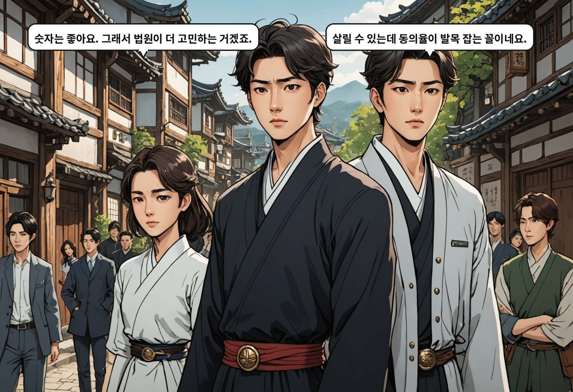 A: 숫자는 좋아요. 그래서 법원이 더 고민하는 거겠죠. B: 살릴 수 있는데 동의율이 발목 잡는 꼴이네요.