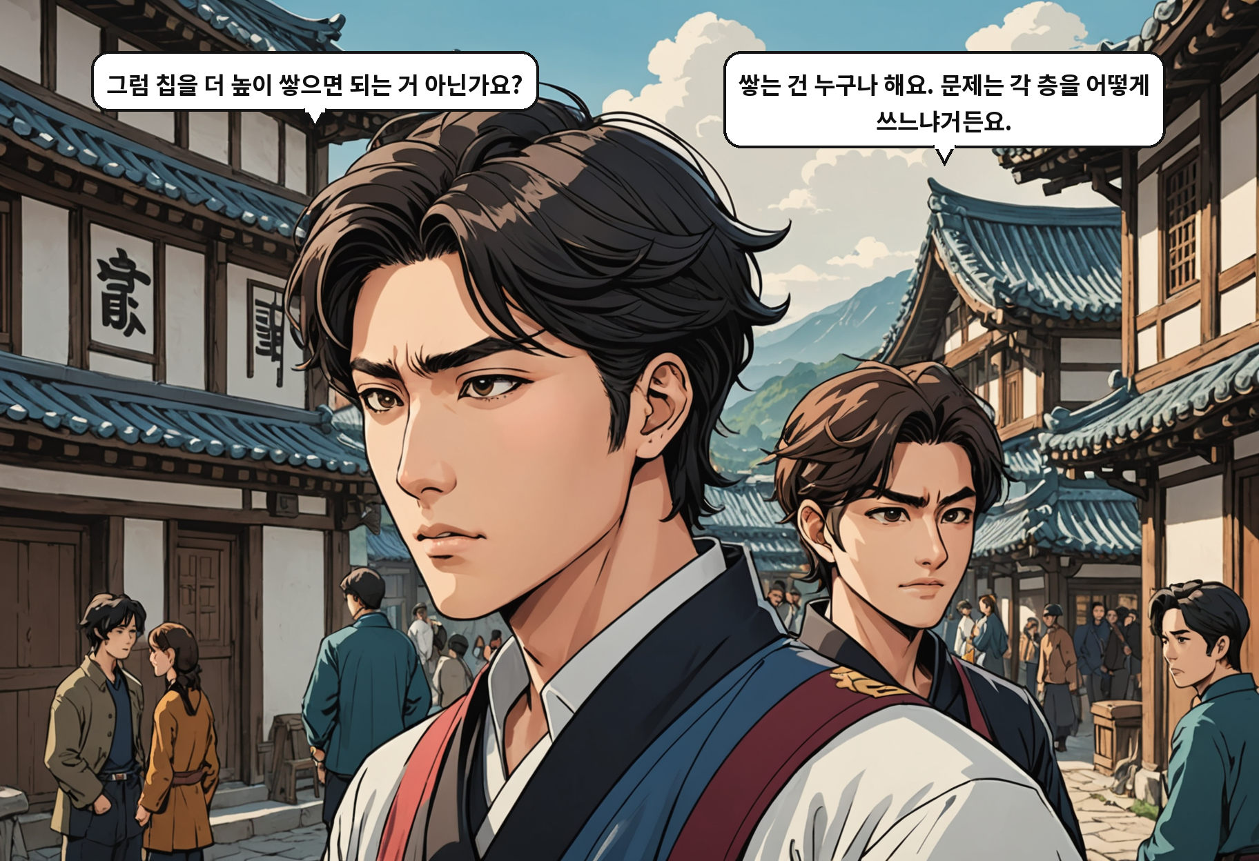 A: 그럼 칩을 더 높이 쌓으면 되는 거 아닌가요? B: 쌓는 건 누구나 해요. 문제는 각 층을 어떻게 쓰느냐거든요.