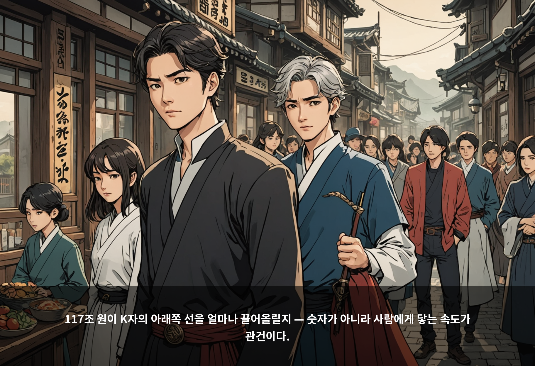 117조 원이 K자의 아래쪽 선을 얼마나 끌어올릴지 — 숫자가 아니라 사람에게 닿는 속도가 관건이다.