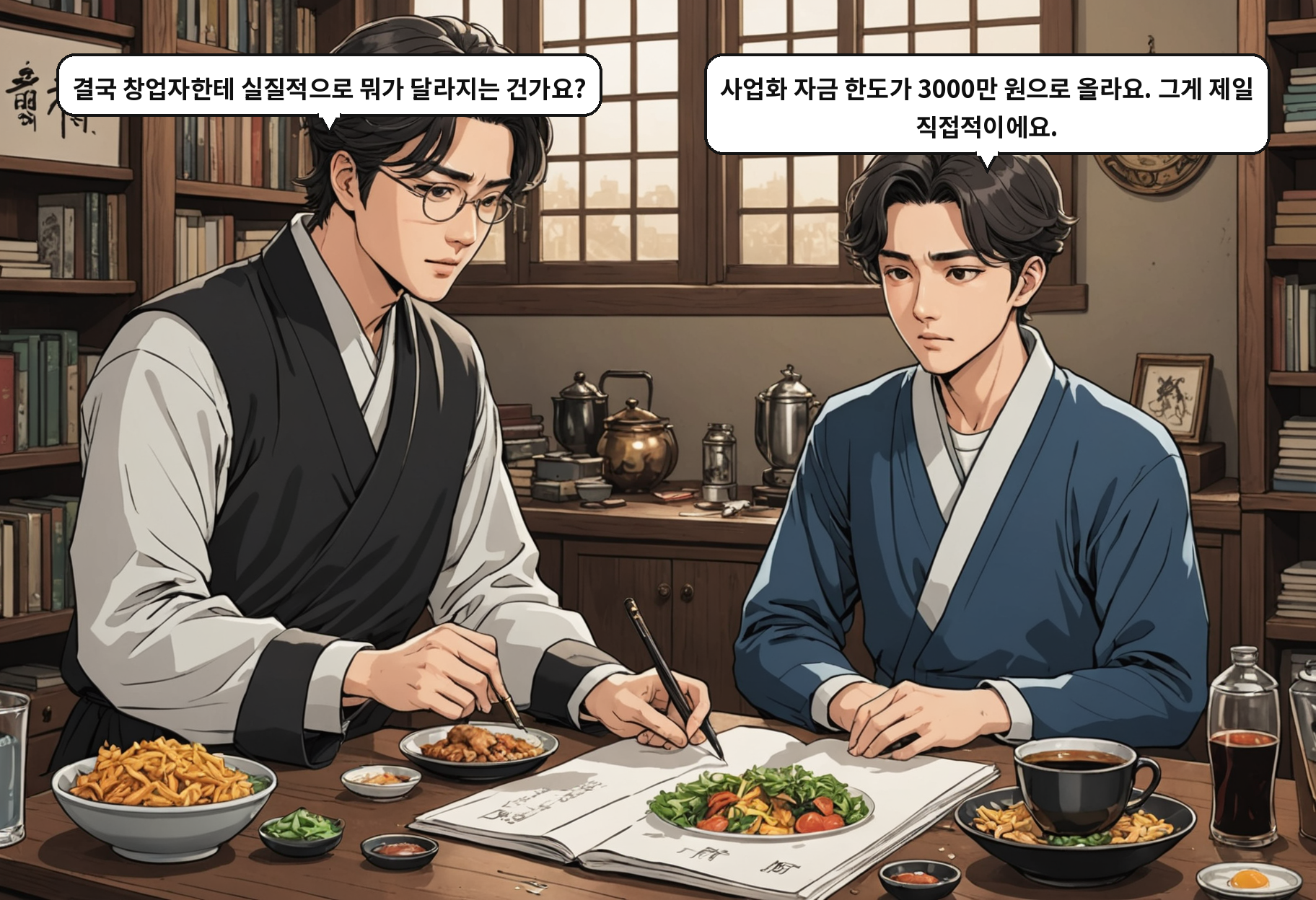 A: 결국 창업자한테 실질적으로 뭐가 달라지는 건가요? B: 사업화 자금 한도가 3000만 원으로 올라요. 그게 제일 직접적이에요.