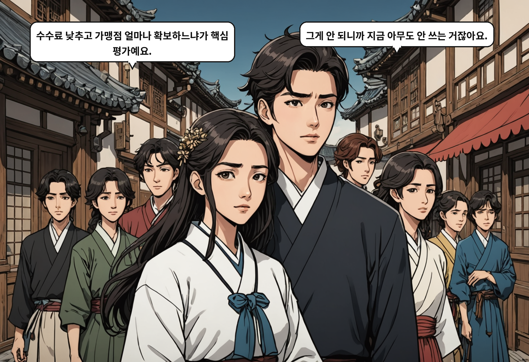 B: 수수료 낮추고 가맹점 얼마나 확보하느냐가 핵심 평가예요. A: 그게 안 되니까 지금 아무도 안 쓰는 거잖아요.