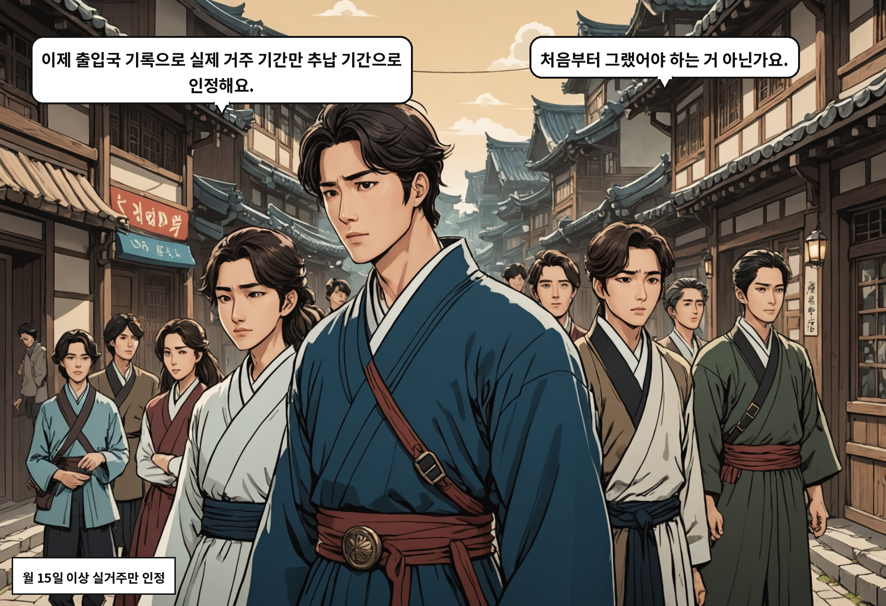 A: 이제 출입국 기록으로 실제 거주 기간만 추납 기간으로 인정해요. B: 처음부터 그랬어야 하는 거 아닌가요.