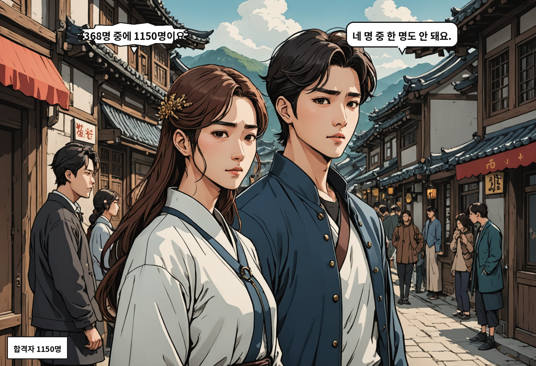 A: 4368명 중에 1150명이요? B: 네 명 중 한 명도 안 돼요.