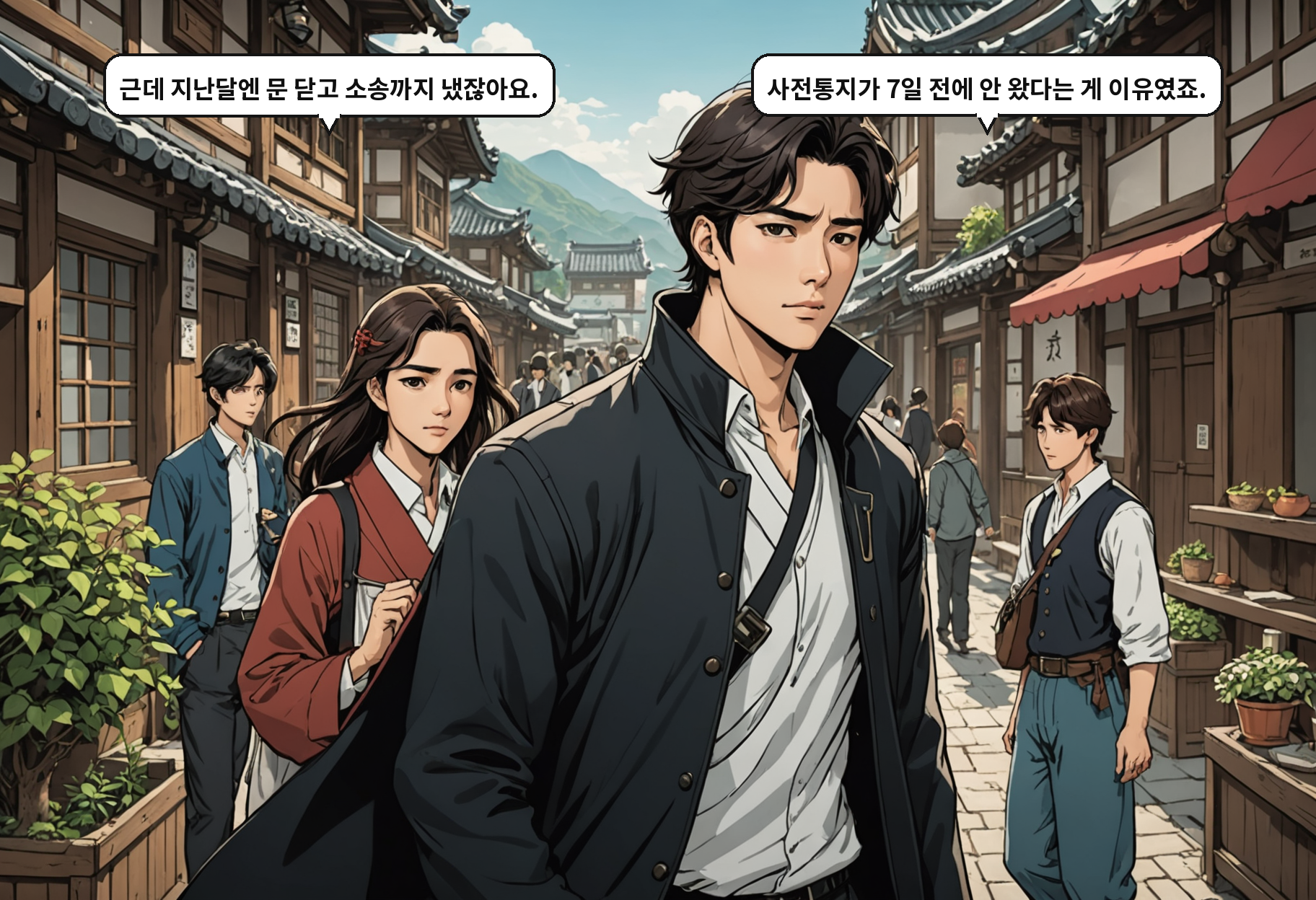 A: 근데 지난달엔 문 닫고 소송까지 냈잖아요. B: 사전통지가 7일 전에 안 왔다는 게 이유였죠.