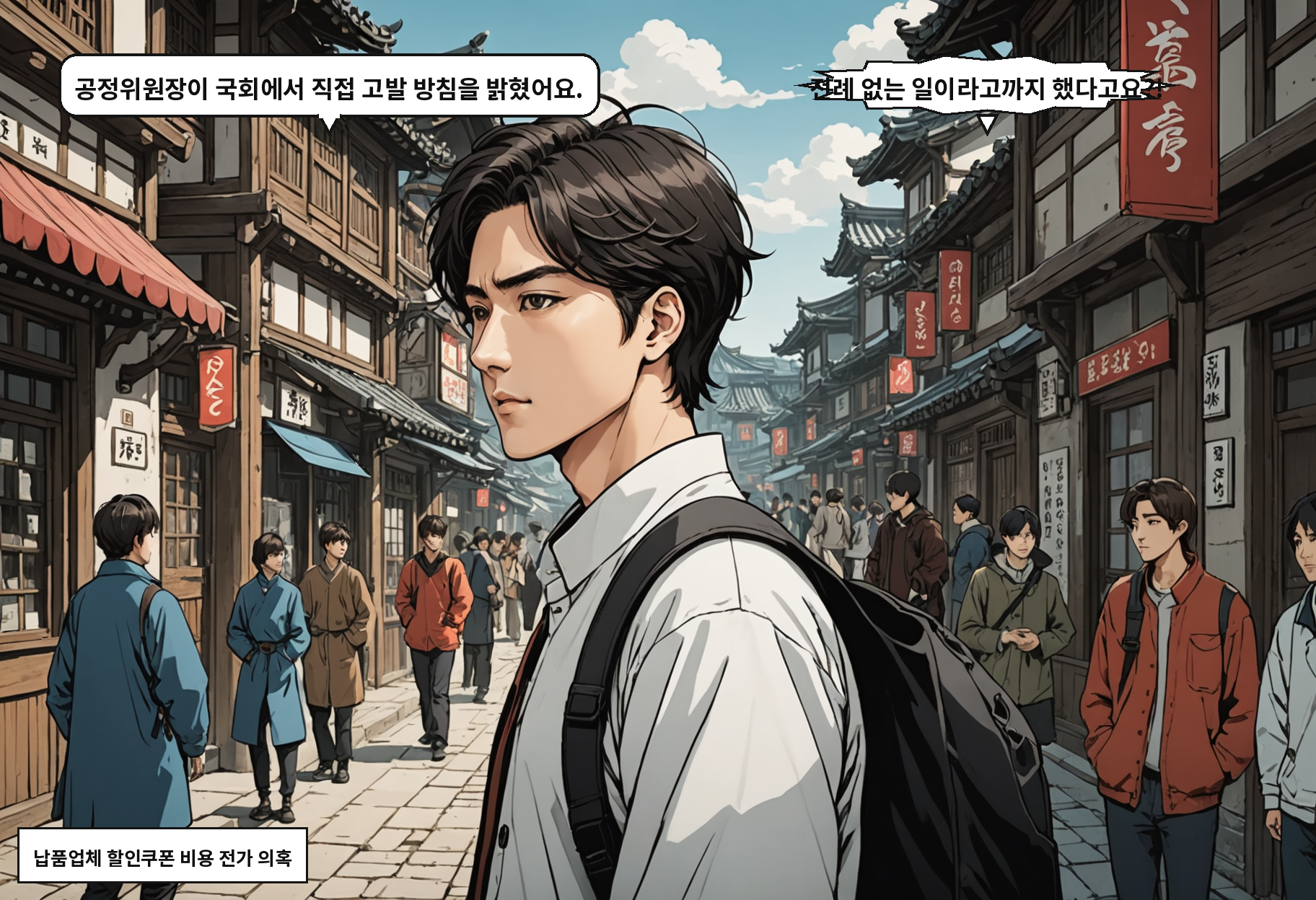 B: 공정위원장이 국회에서 직접 고발 방침을 밝혔어요. A: 전례 없는 일이라고까지 했다고요?!