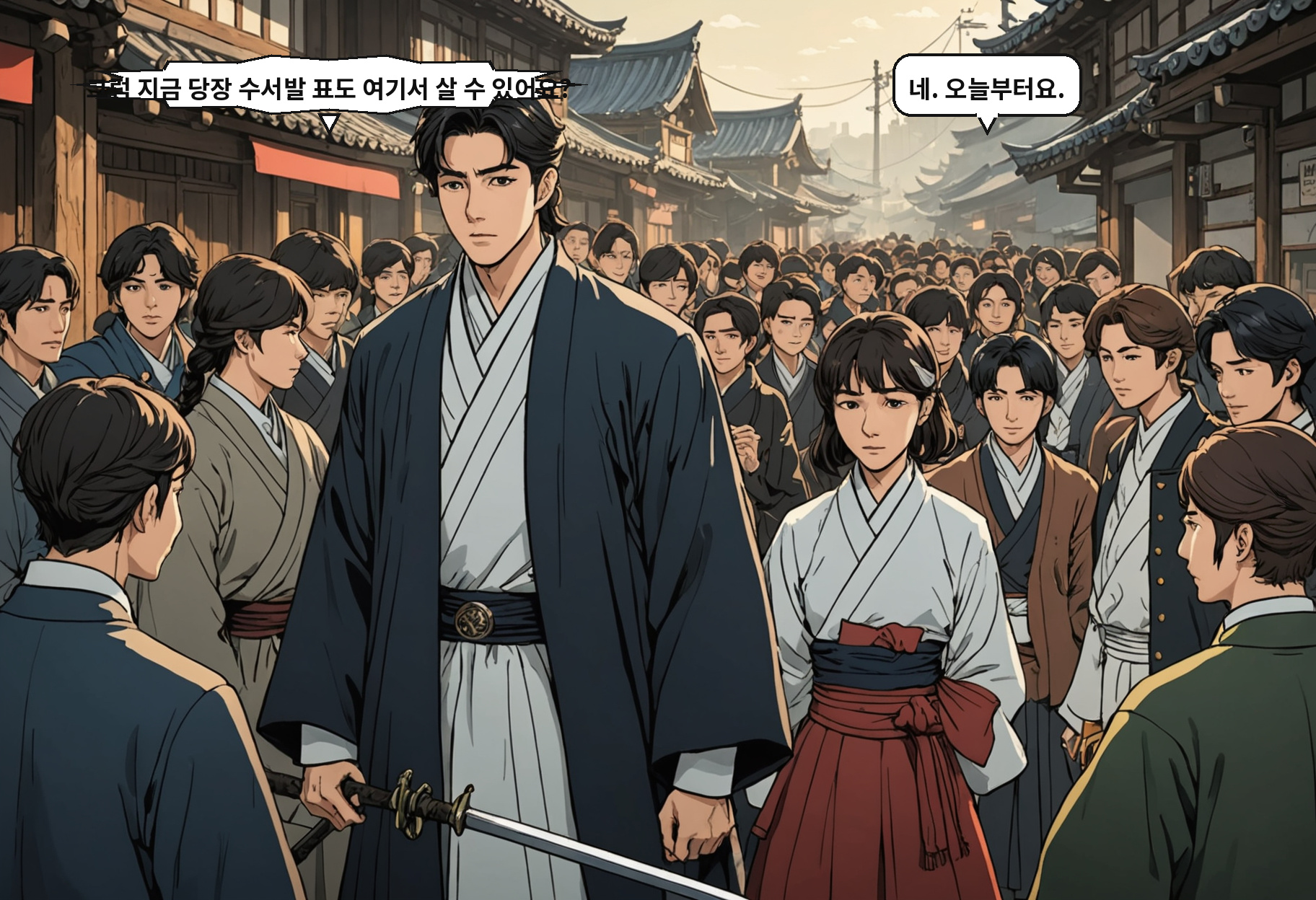 A: 그럼 지금 당장 수서발 표도 여기서 살 수 있어요? B: 네. 오늘부터요.