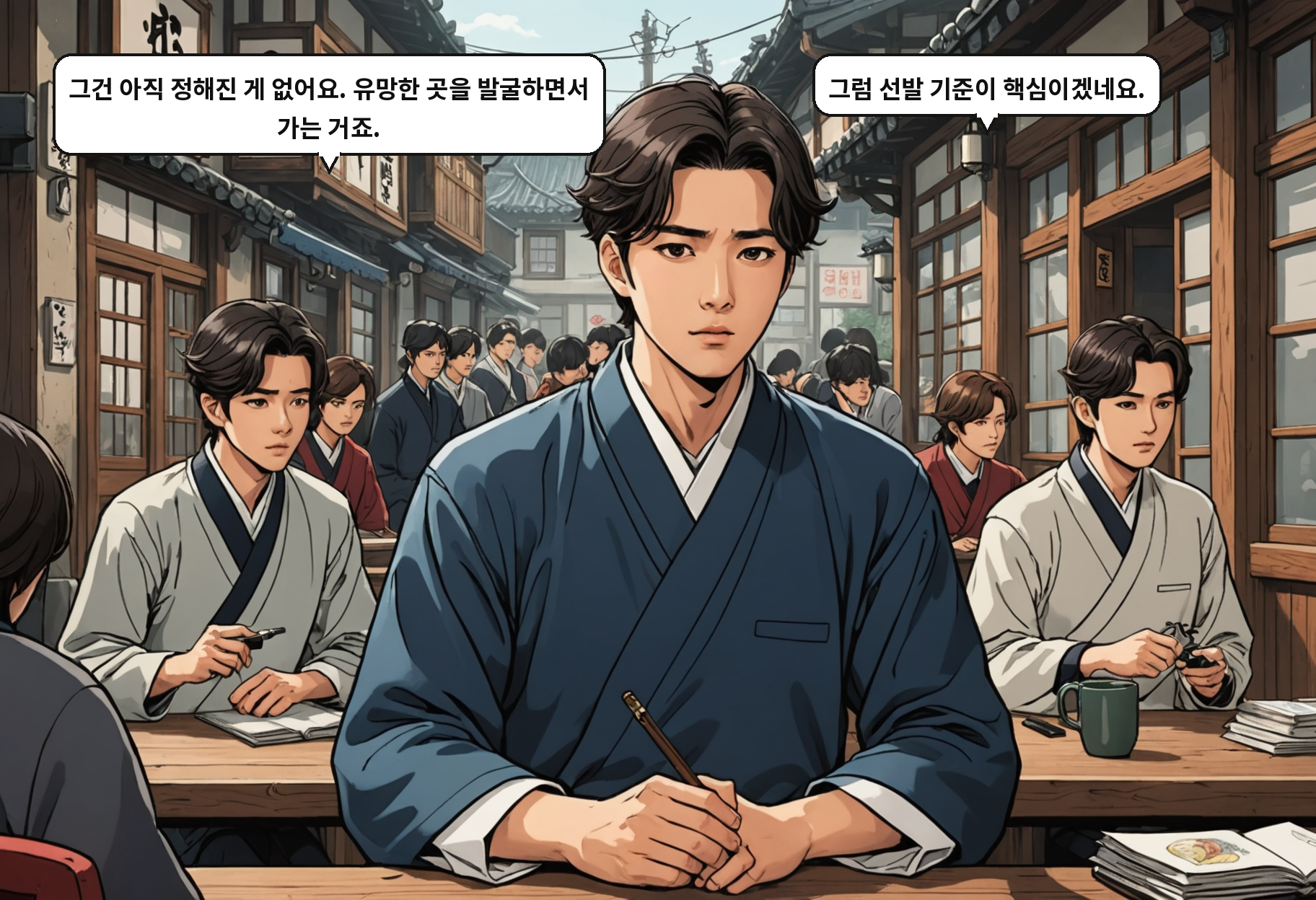 B: 그건 아직 정해진 게 없어요. 유망한 곳을 발굴하면서 가는 거죠. A: 그럼 선발 기준이 핵심이겠네요.