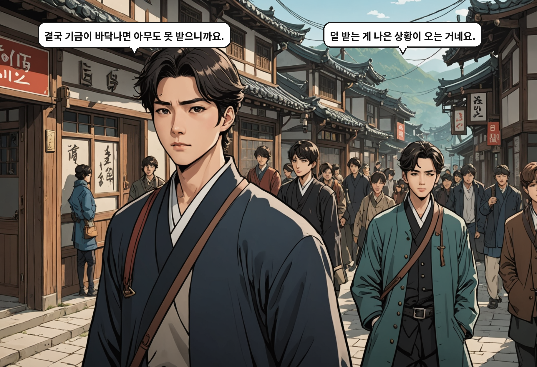 B: 결국 기금이 바닥나면 아무도 못 받으니까요. A: 덜 받는 게 나은 상황이 오는 거네요.