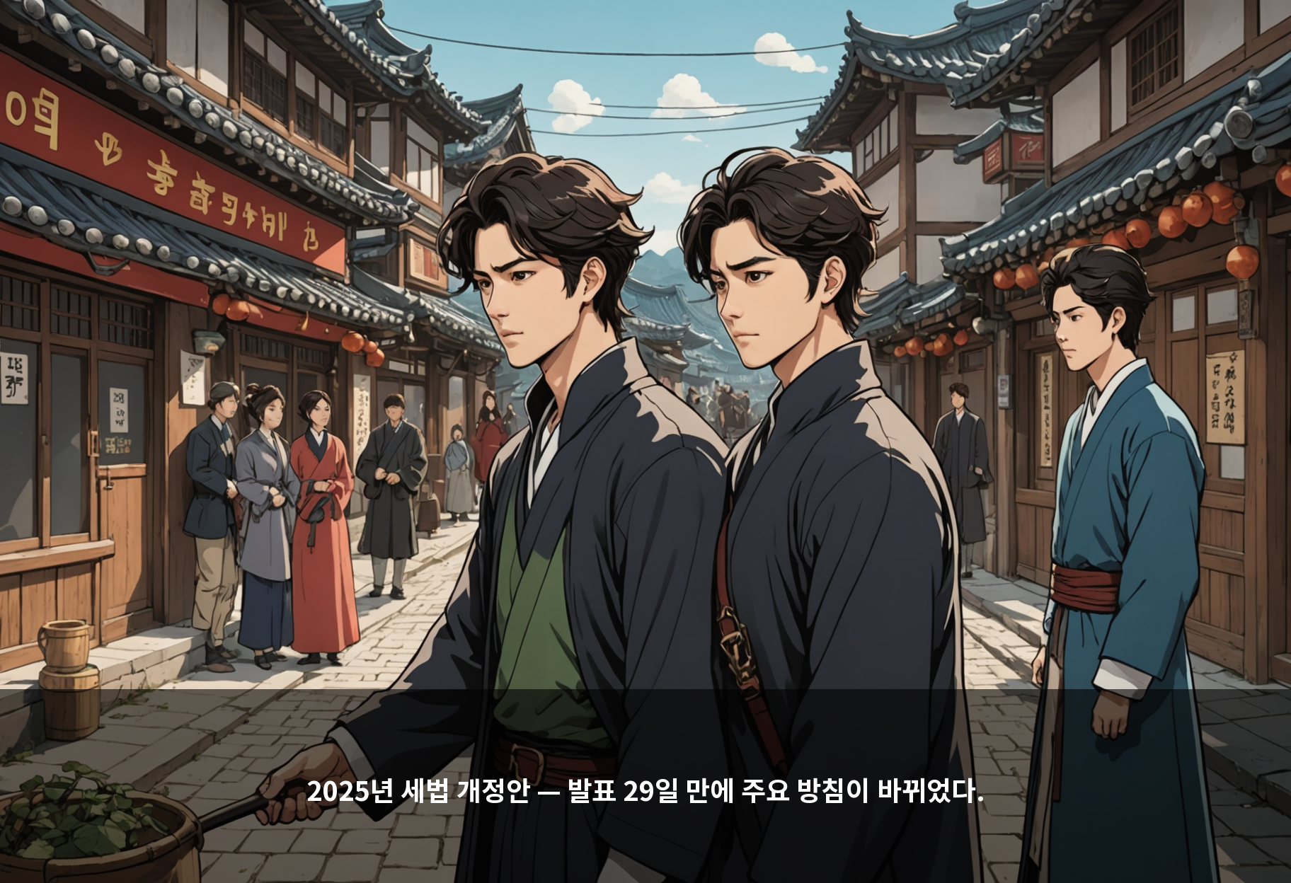 2025년 세법 개정안 — 발표 29일 만에 주요 방침이 바뀌었다.