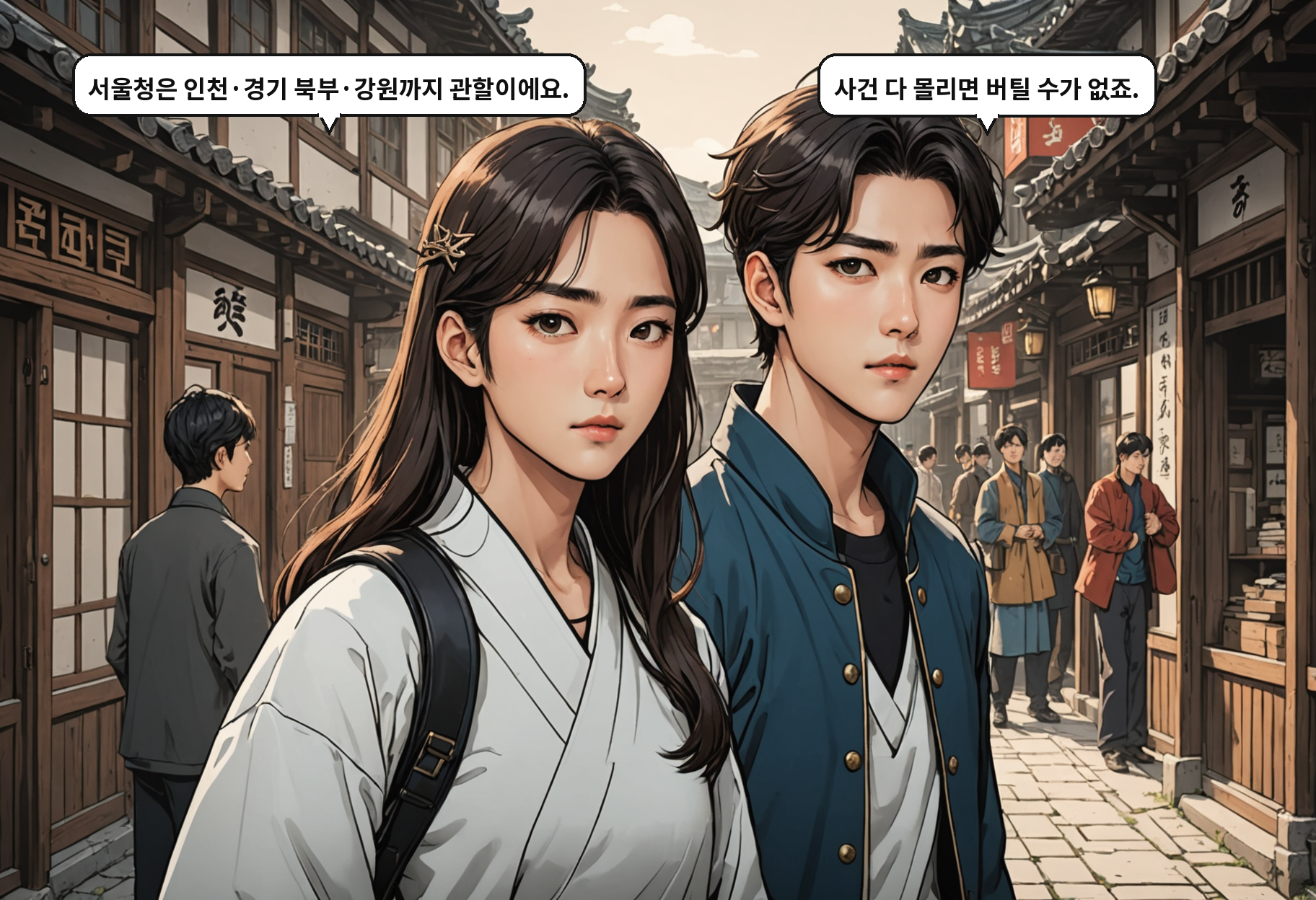B: 서울청은 인천·경기 북부·강원까지 관할이에요. A: 사건 다 몰리면 버틸 수가 없죠.