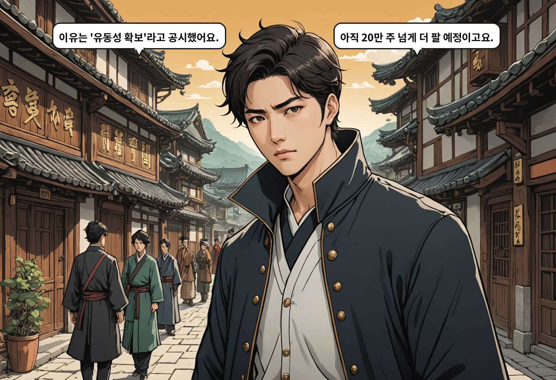 A: 이유는 '유동성 확보'라고 공시했어요. B: 아직 20만 주 넘게 더 팔 예정이고요.
