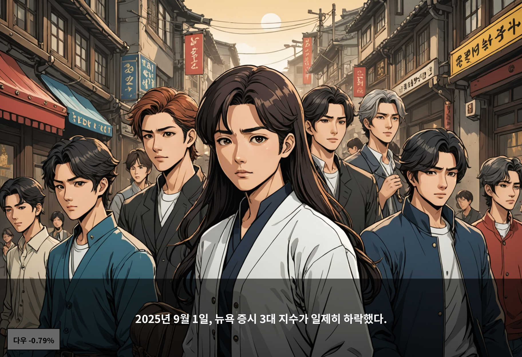 2025년 9월 1일, 뉴욕 증시 3대 지수가 일제히 하락했다.