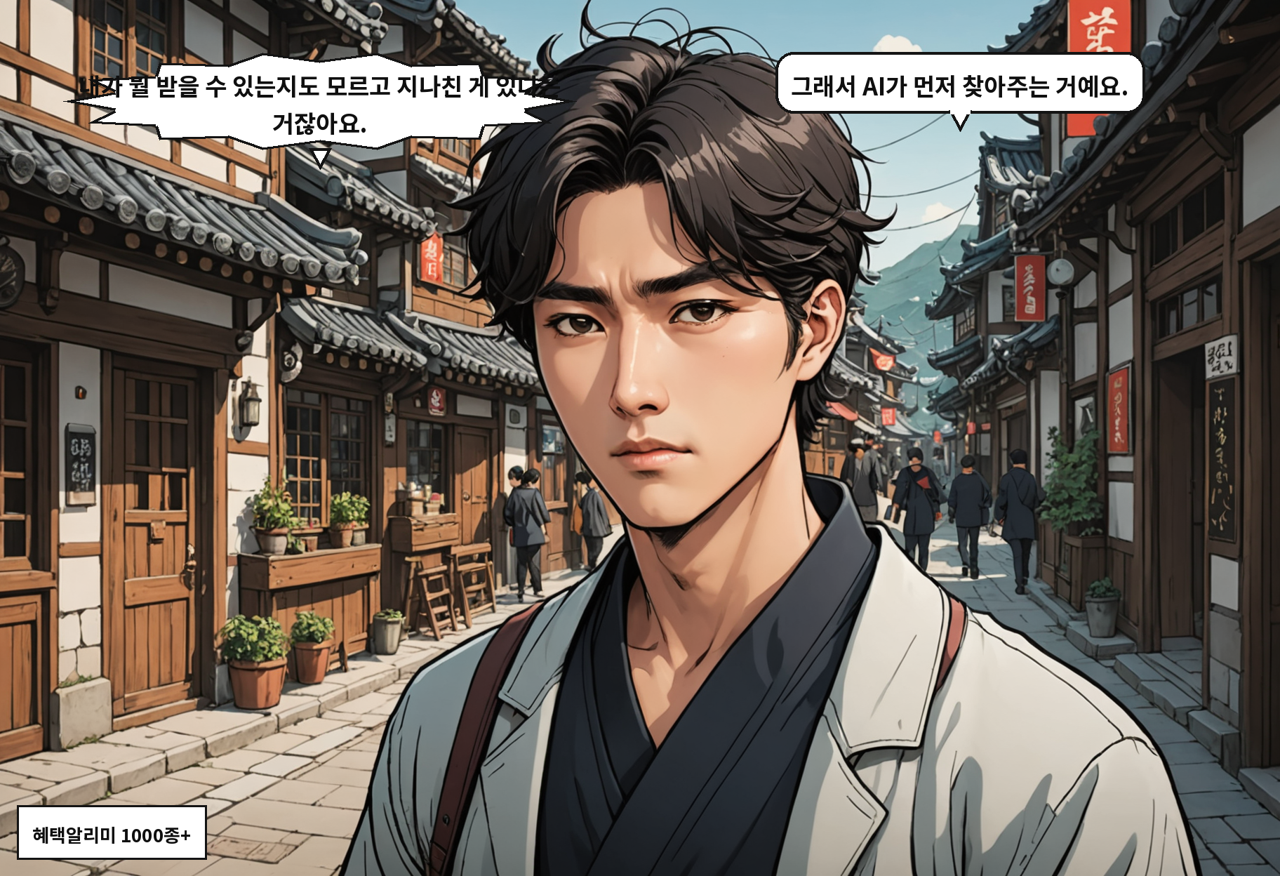 B: 내가 뭘 받을 수 있는지도 모르고 지나친 게 있다는 거잖아요. A: 그래서 AI가 먼저 찾아주는 거예요.