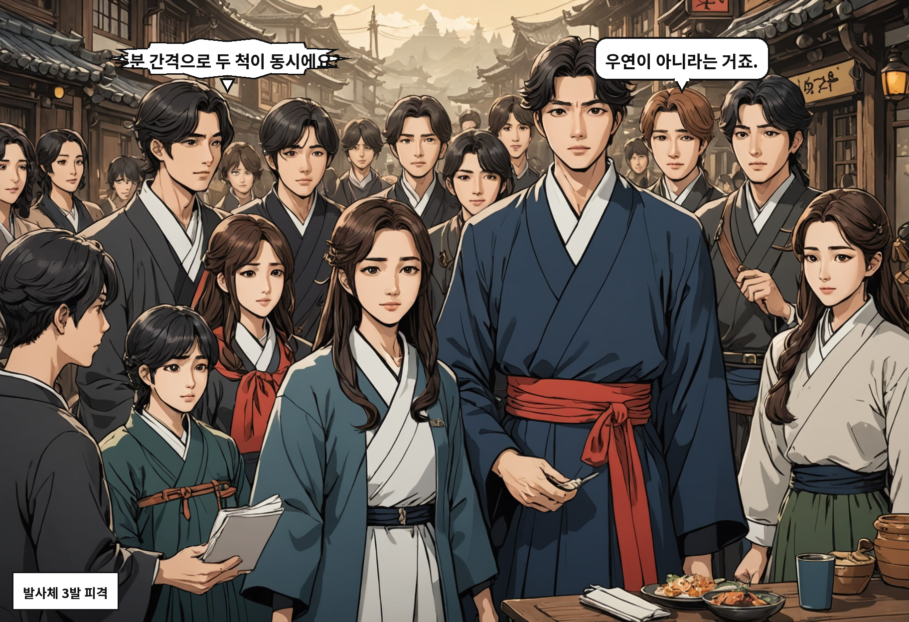B: 수분 간격으로 두 척이 동시에요? A: 우연이 아니라는 거죠.